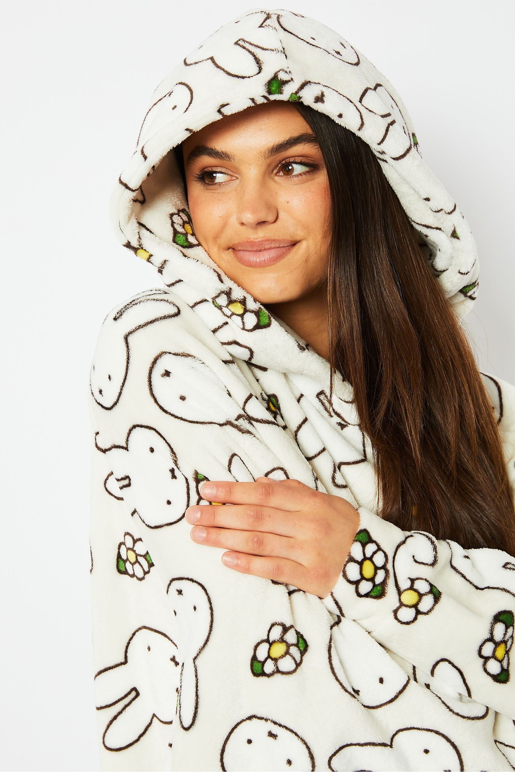 Buy Skinnydip Miffy White Blanket Hoodie from Next Luxembourg