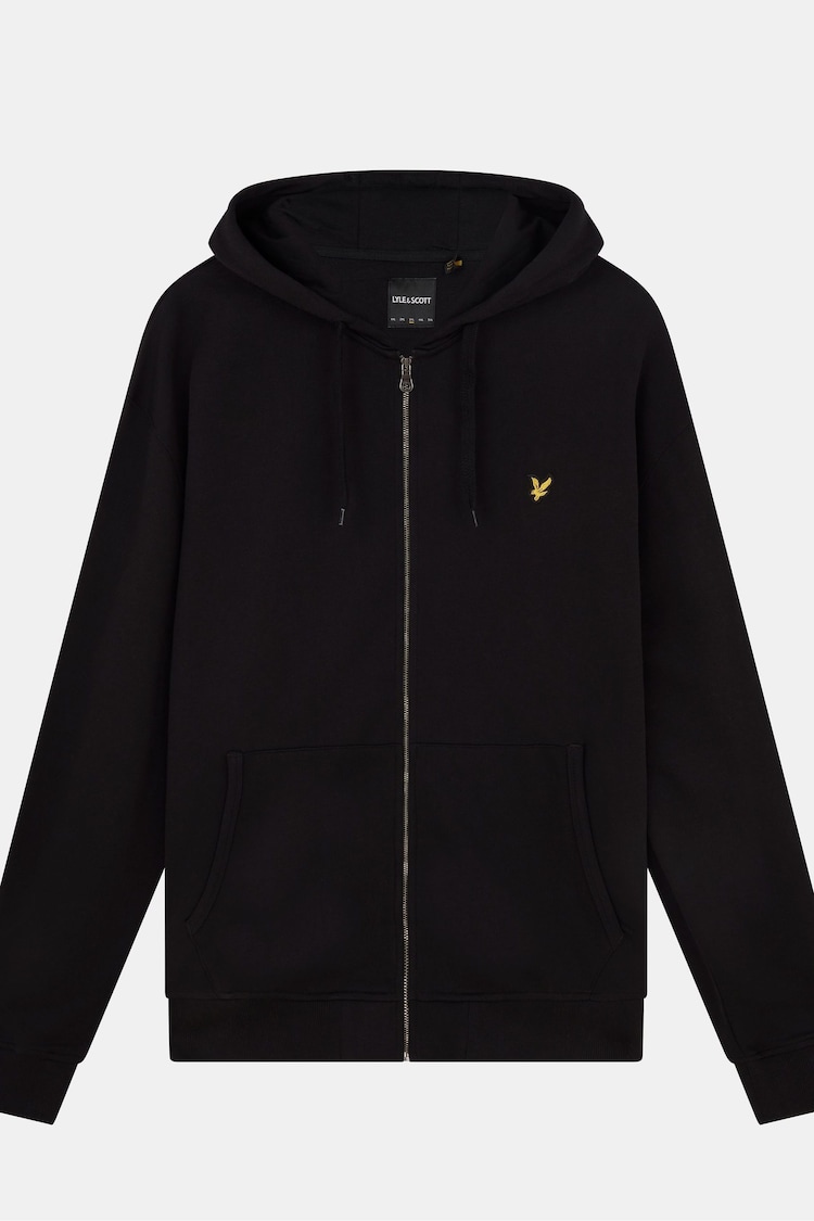 Lyle & Scott Black 100% Cotton Zip-Up Hoodie - Image 5 of 5