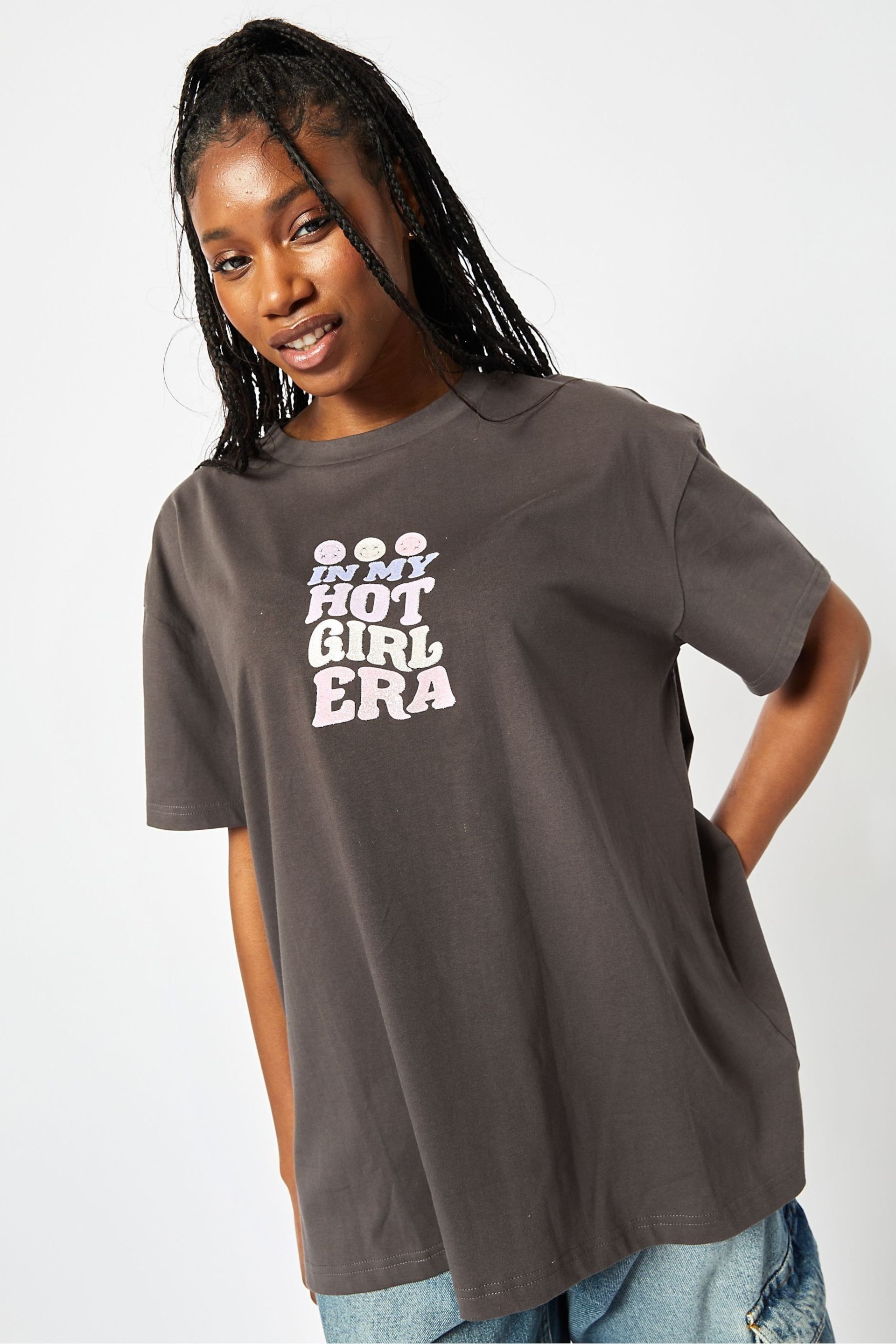 Skinnydip Oversized In My Hot Girl Era T-Shirt - Image 3 of 5