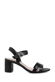 Dune London Black Ground Merisa 2 Part Block Heel Sandals - Image 2 of 6