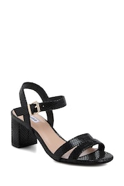 Dune London Black Ground Merisa 2 Part Block Heel Sandals - Image 3 of 6