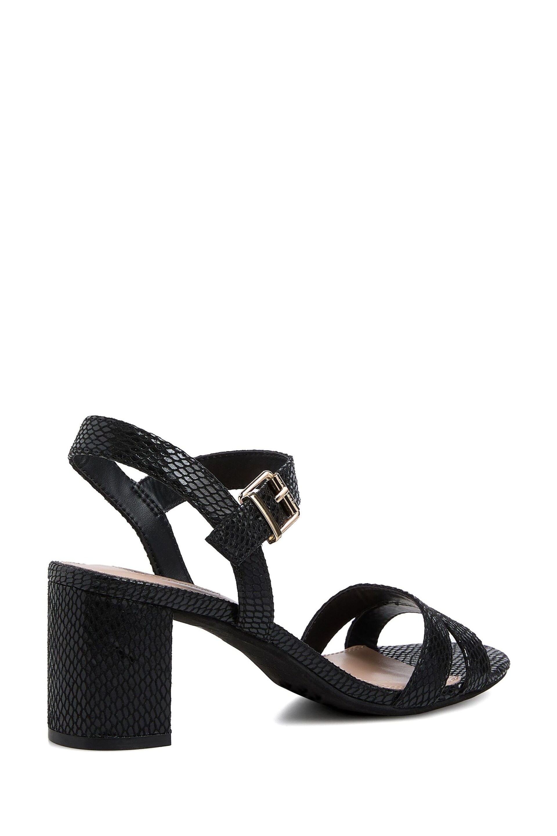 Dune London Black Ground Merisa 2 Part Block Heel Sandals - Image 4 of 6