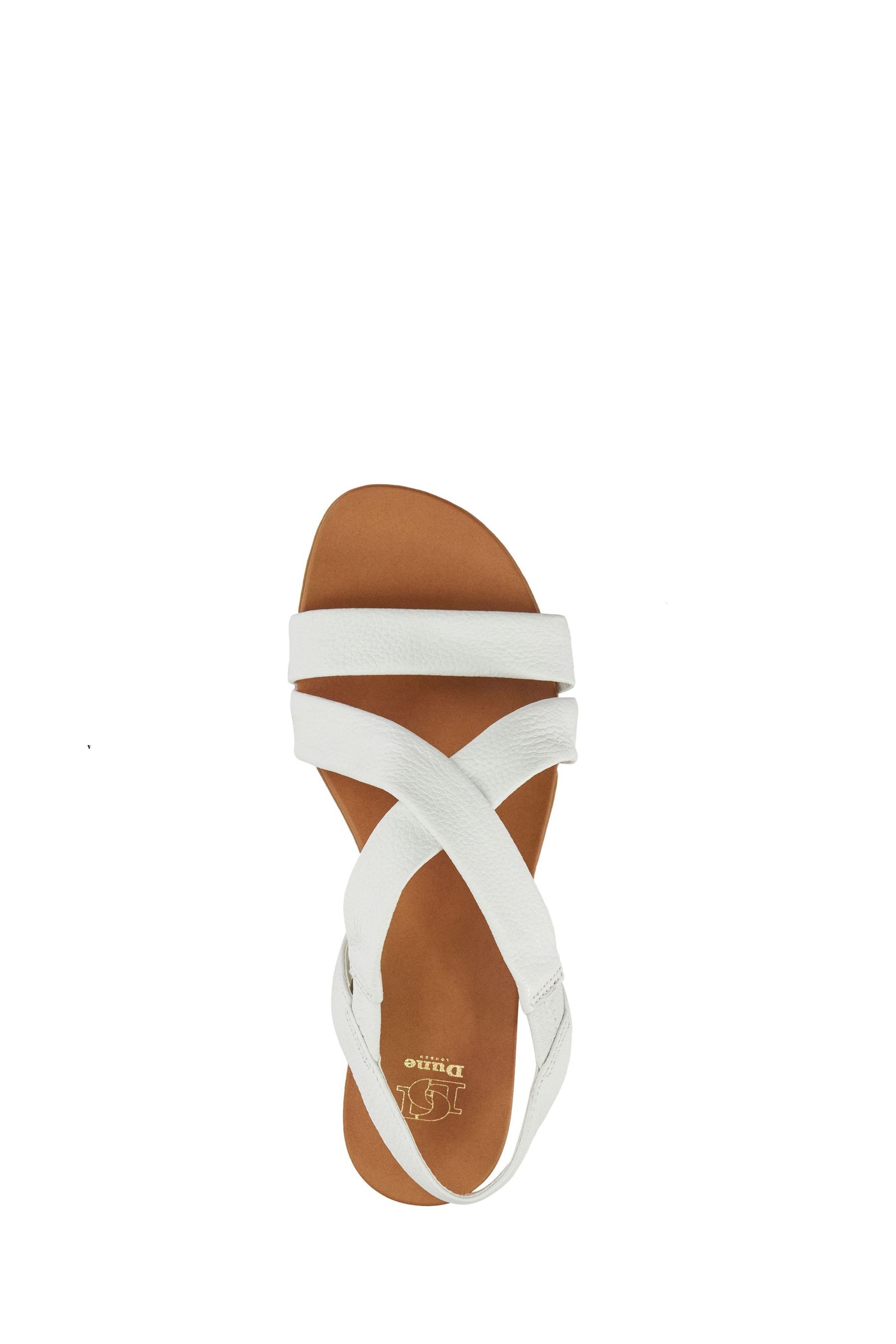 Buy Dune London White Standard Fit Landies Cross Strap Comfort Flat Sandals from Next USA