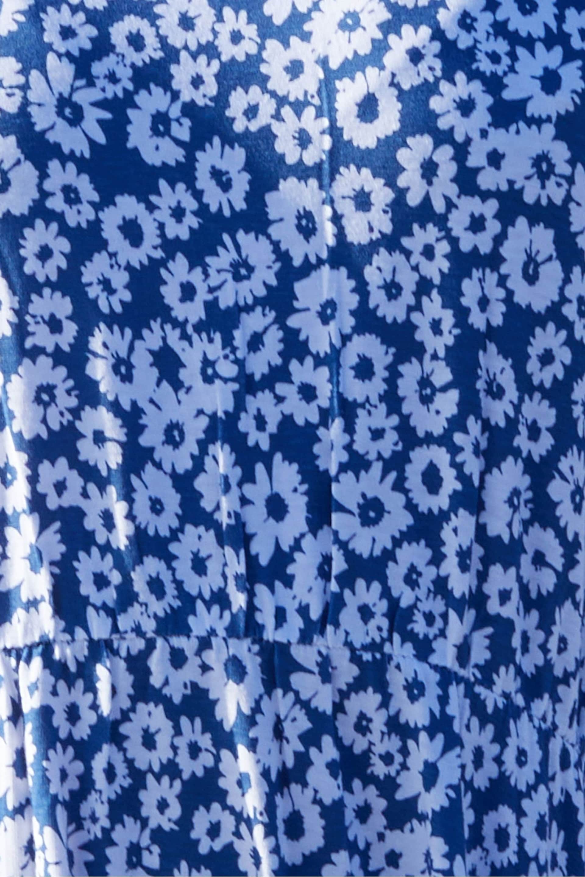 Threadbare Blue Cotton Smock Style Midi Dress - Image 5 of 5