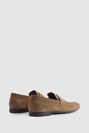 Reiss Stone Bray Suede Suede Slip On Loafers - Image 4 of 5