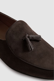 Reiss Dark Brown Harry Suede Slip-On Belgian Loafers - Image 5 of 5