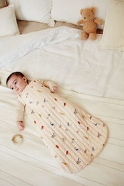 Natural Quilted Jungle Baby 2.5 Tog 100% Cotton Sleep Bag - Image 1 of 16