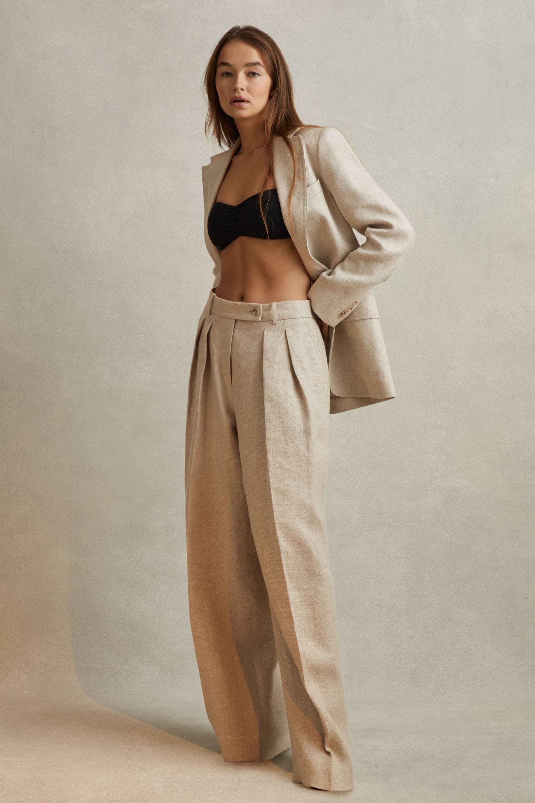 Ladies wide leg trouser suit outlet