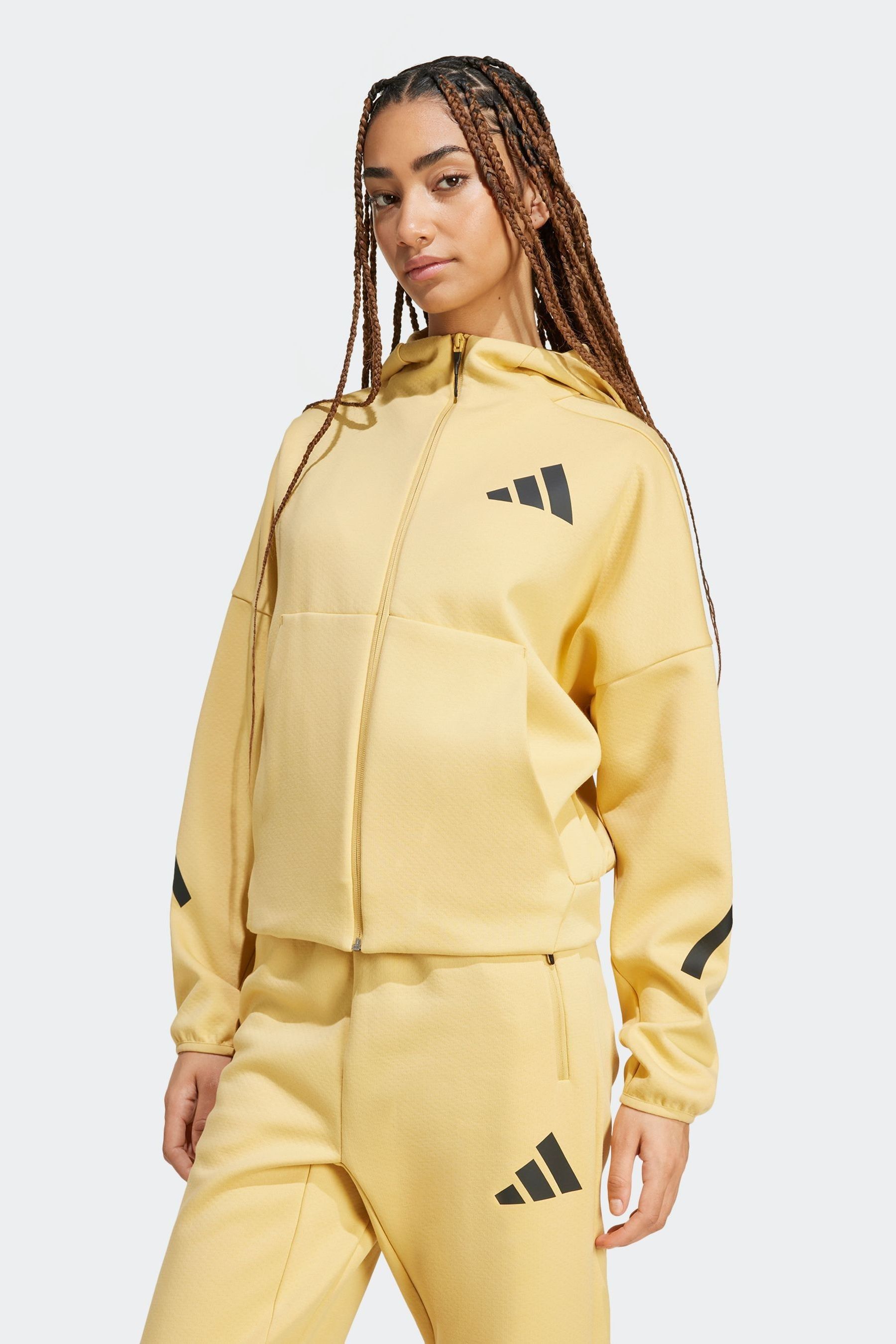 adidas Yellow Z.N.E. Full Zip Hoodie