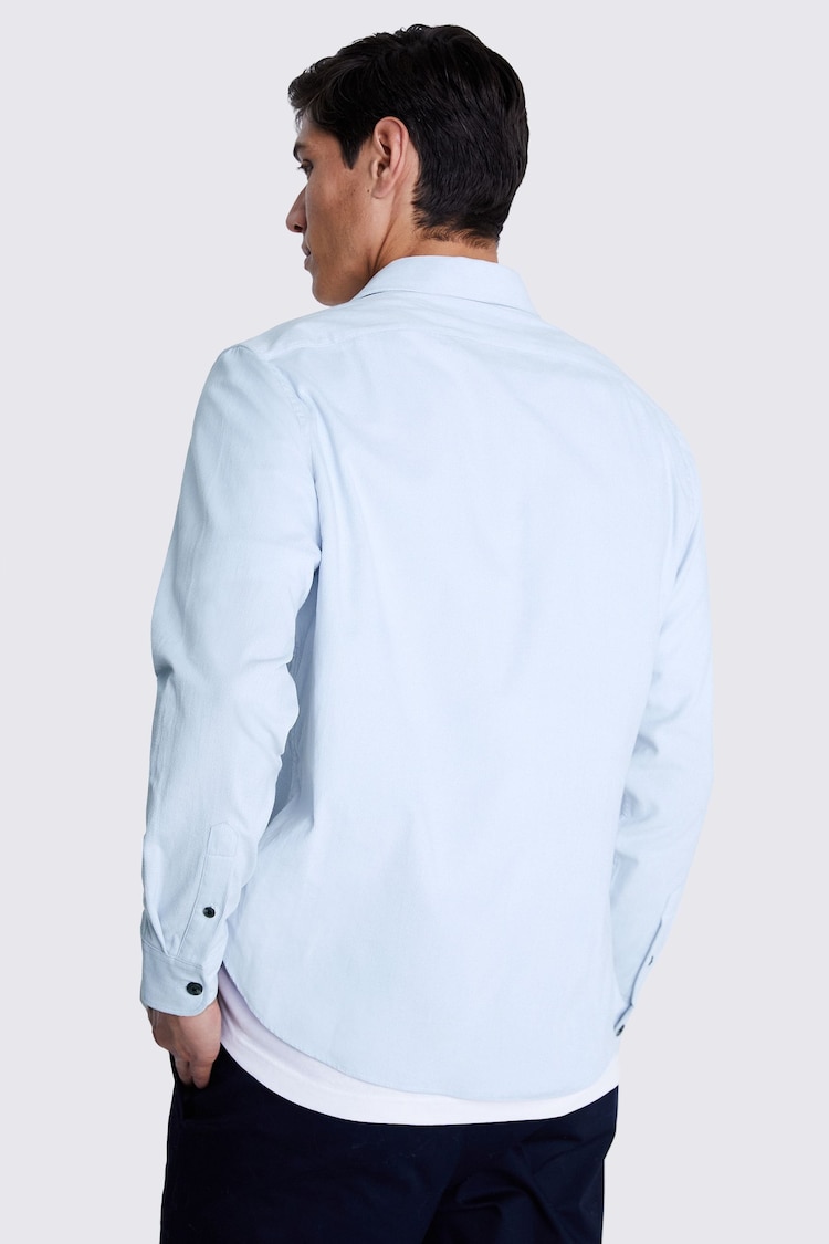 MOSS Blue Corduroy 100% Cotton Overshirt - Image 2 of 4