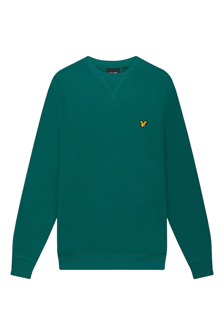 Lyle & Scott Green 100% Cotton Crew Neck Sweatshirt - Image 5 of 5