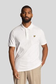 Lyle & Scott Slub White Polo Shirt - Image 1 of 5