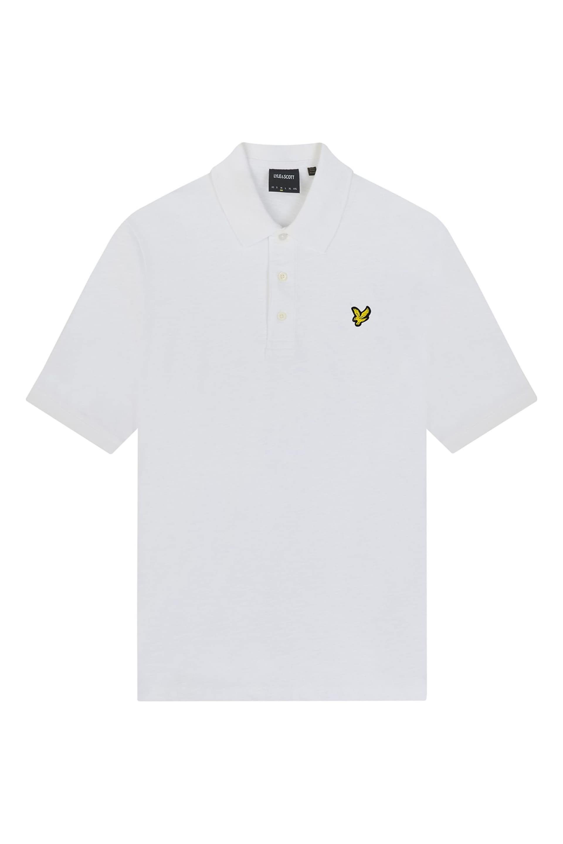 Lyle & Scott Slub White Polo Shirt - Image 5 of 5