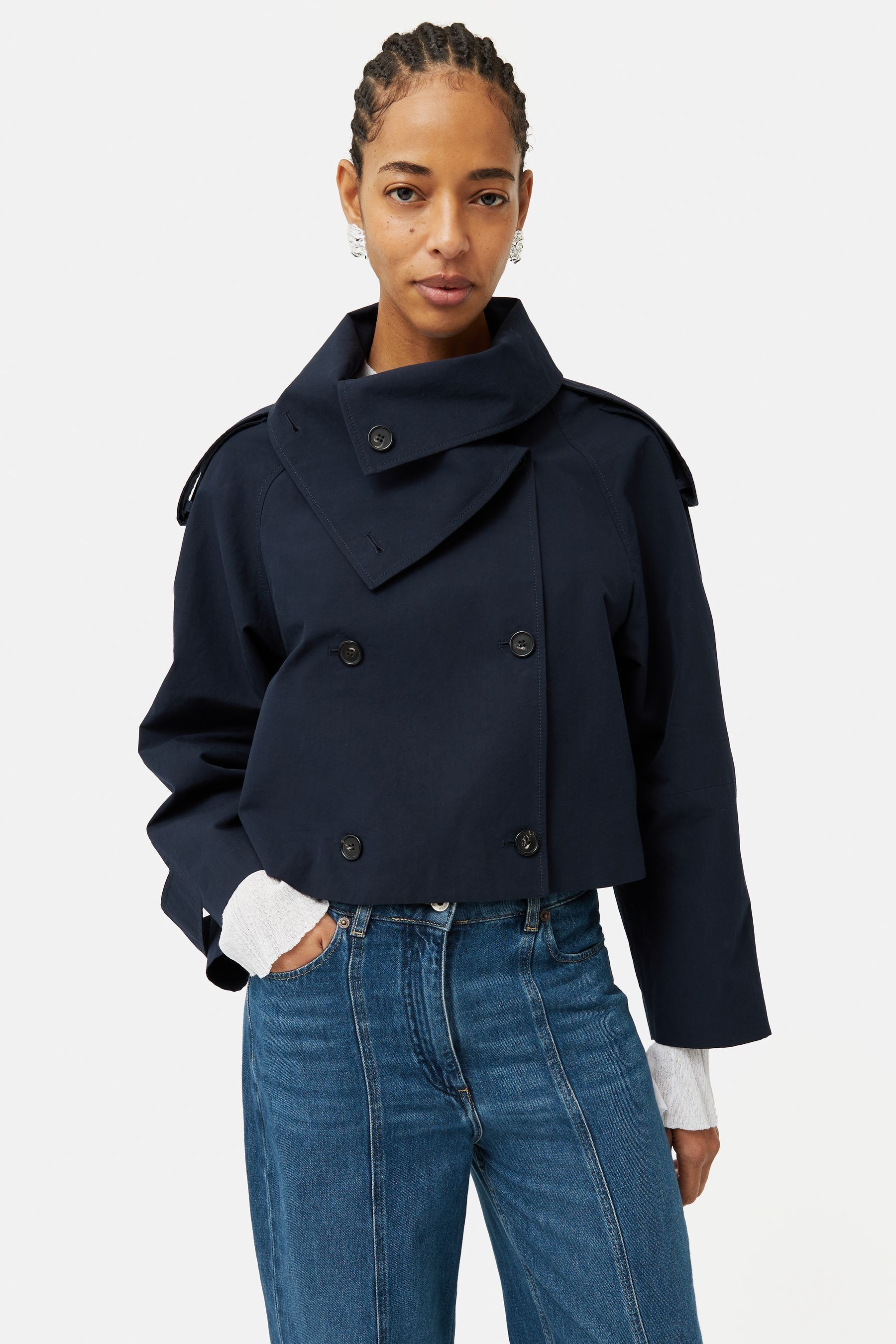 Jigsaw navy jacket shop