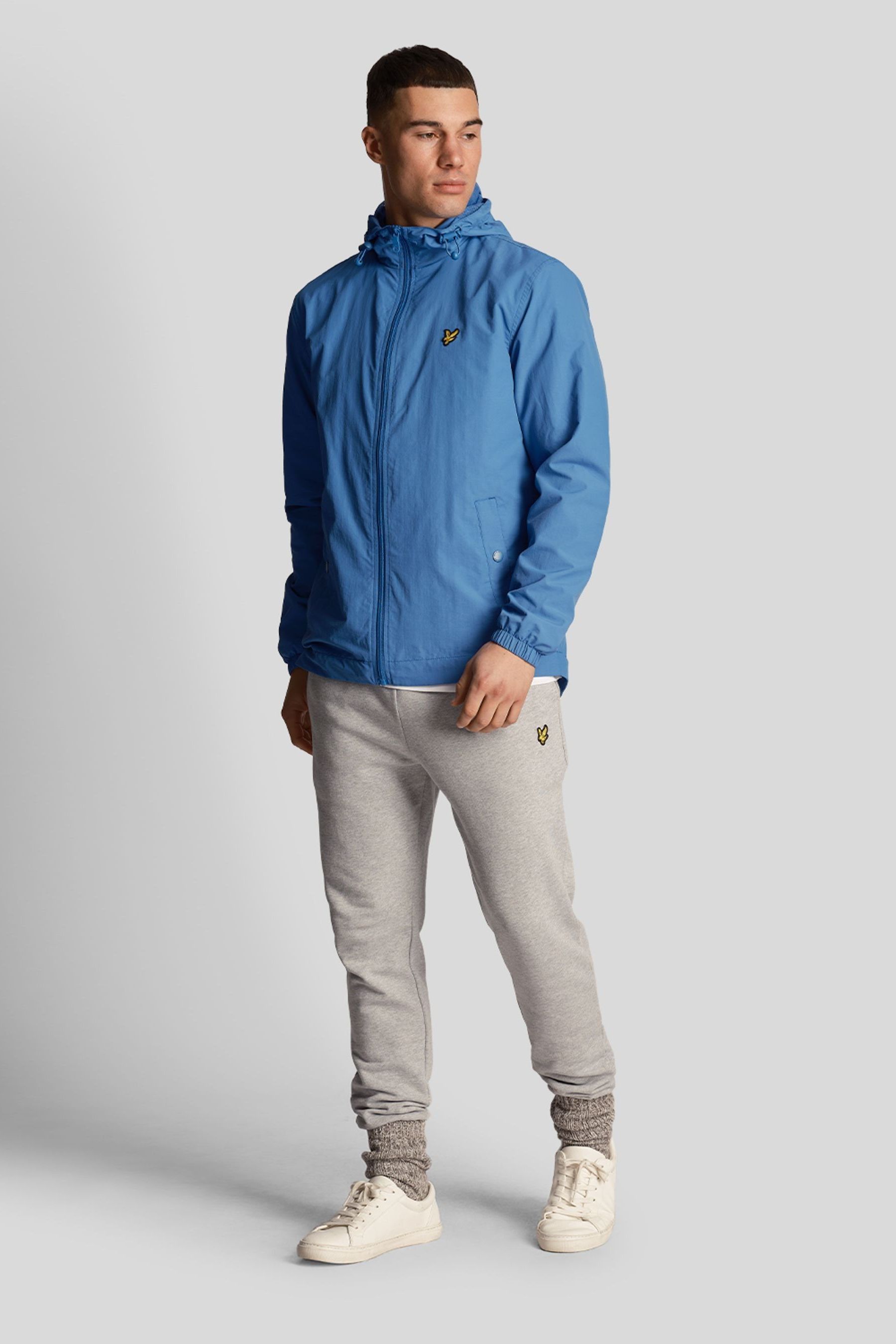 Buy Lyle Scott Blue Zip Through Hooded Jacket from Next Ireland