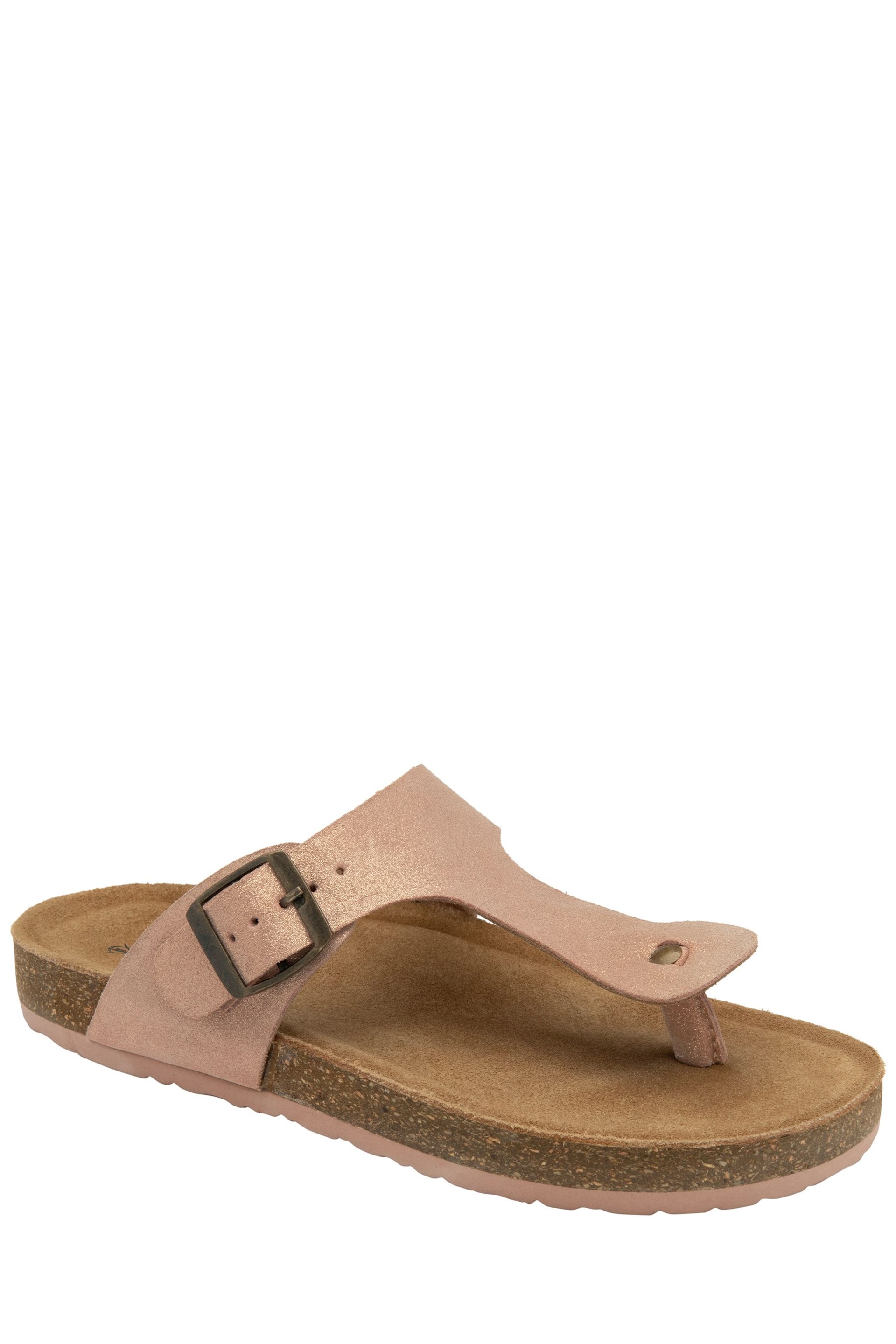 Dunlop Gold Ladies Toe Post Footbed Sandals - Image 1 of 4