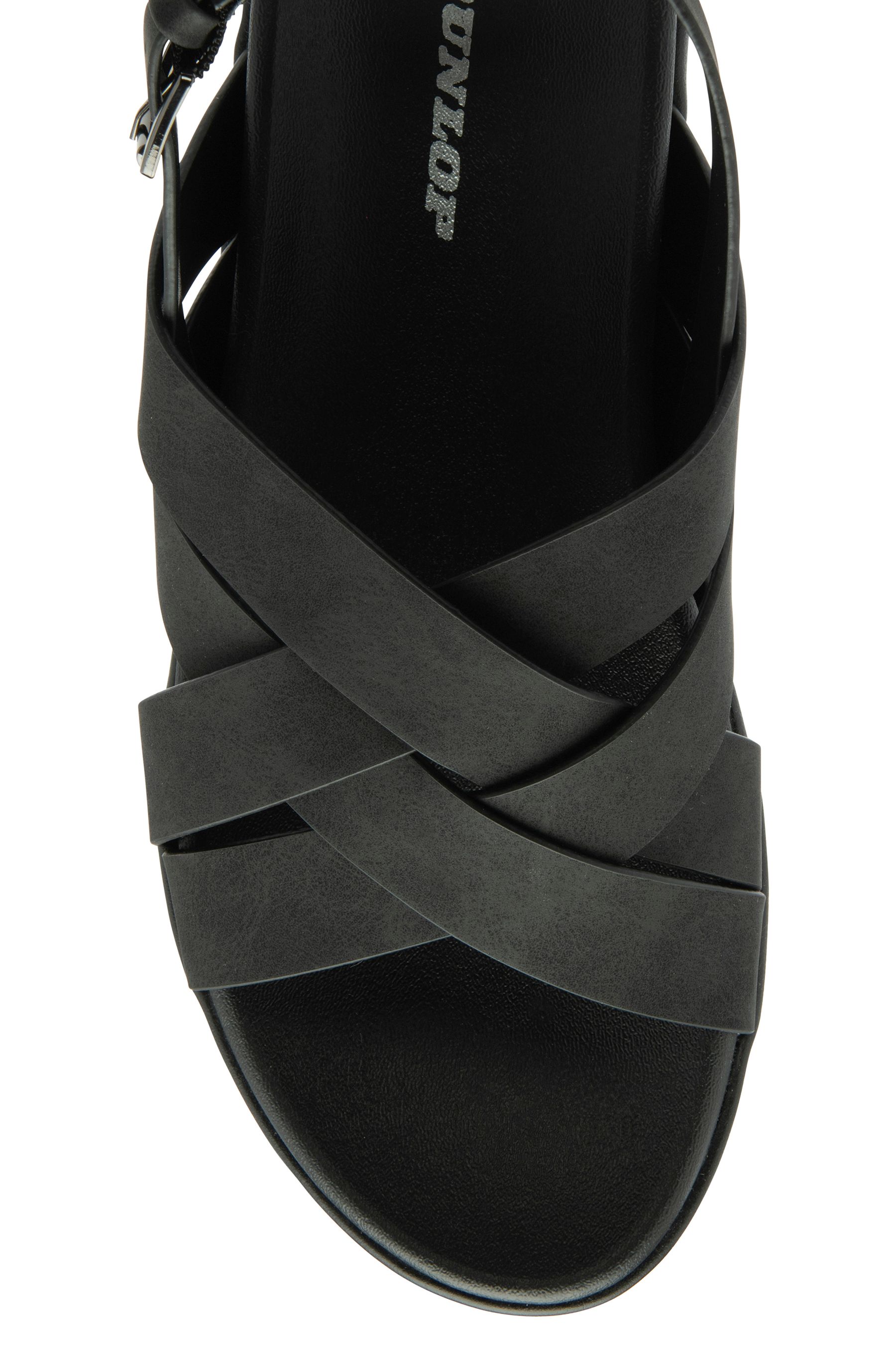 Ladies black flatform sandals shop