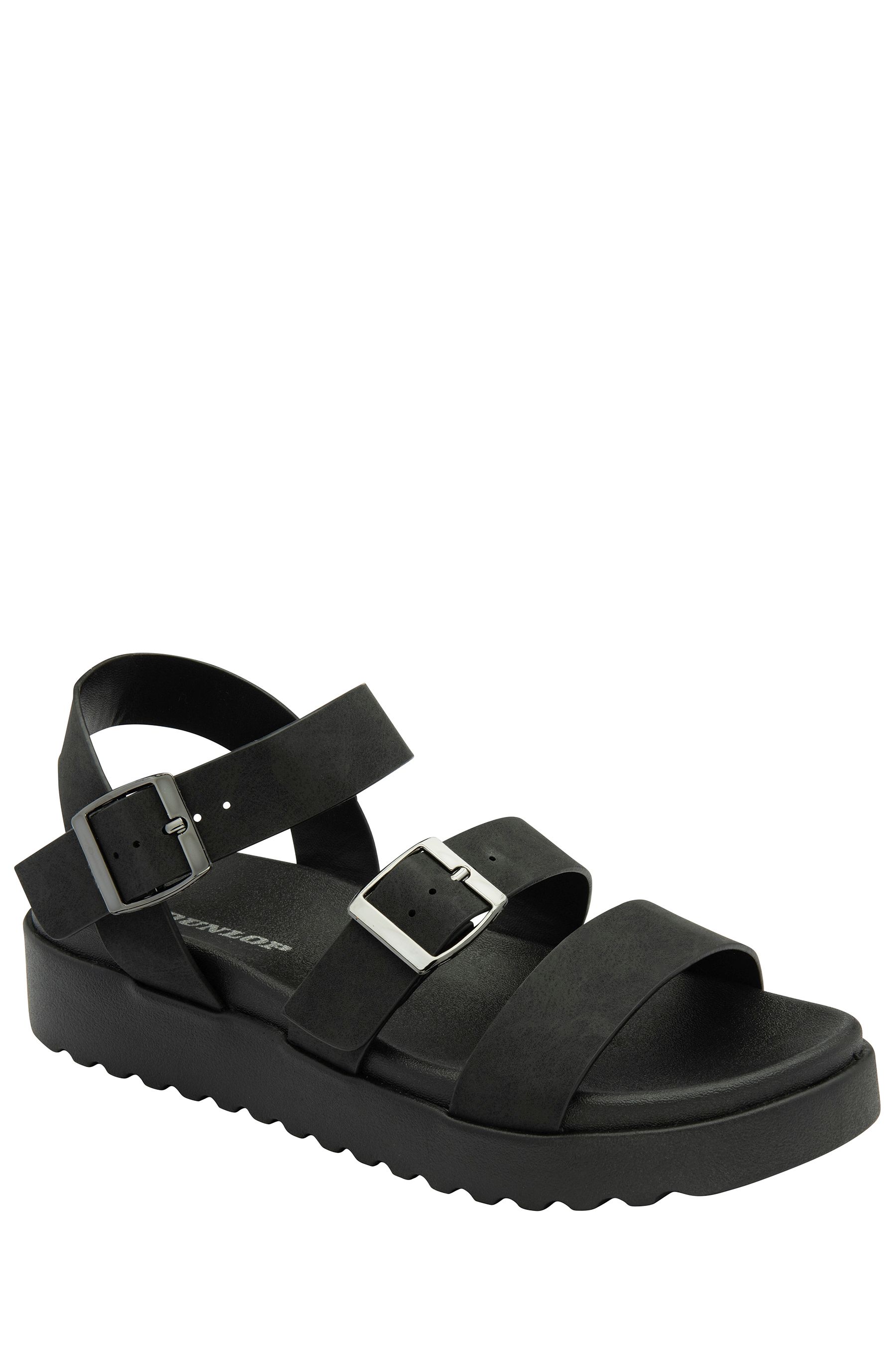 Ladies black flatform sandals new arrivals