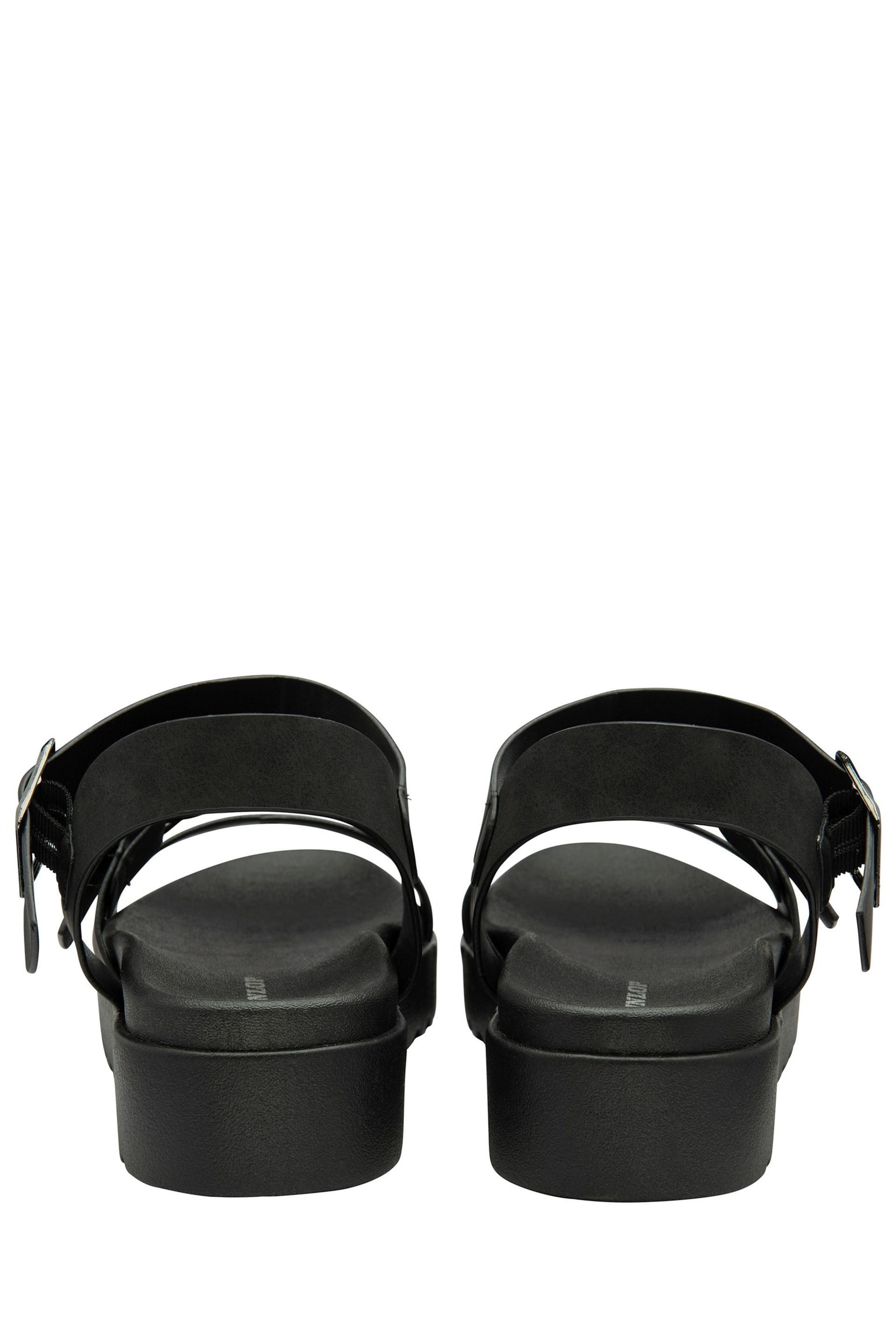 Dunlop Black Ladies Flatform Sandals - Image 3 of 4