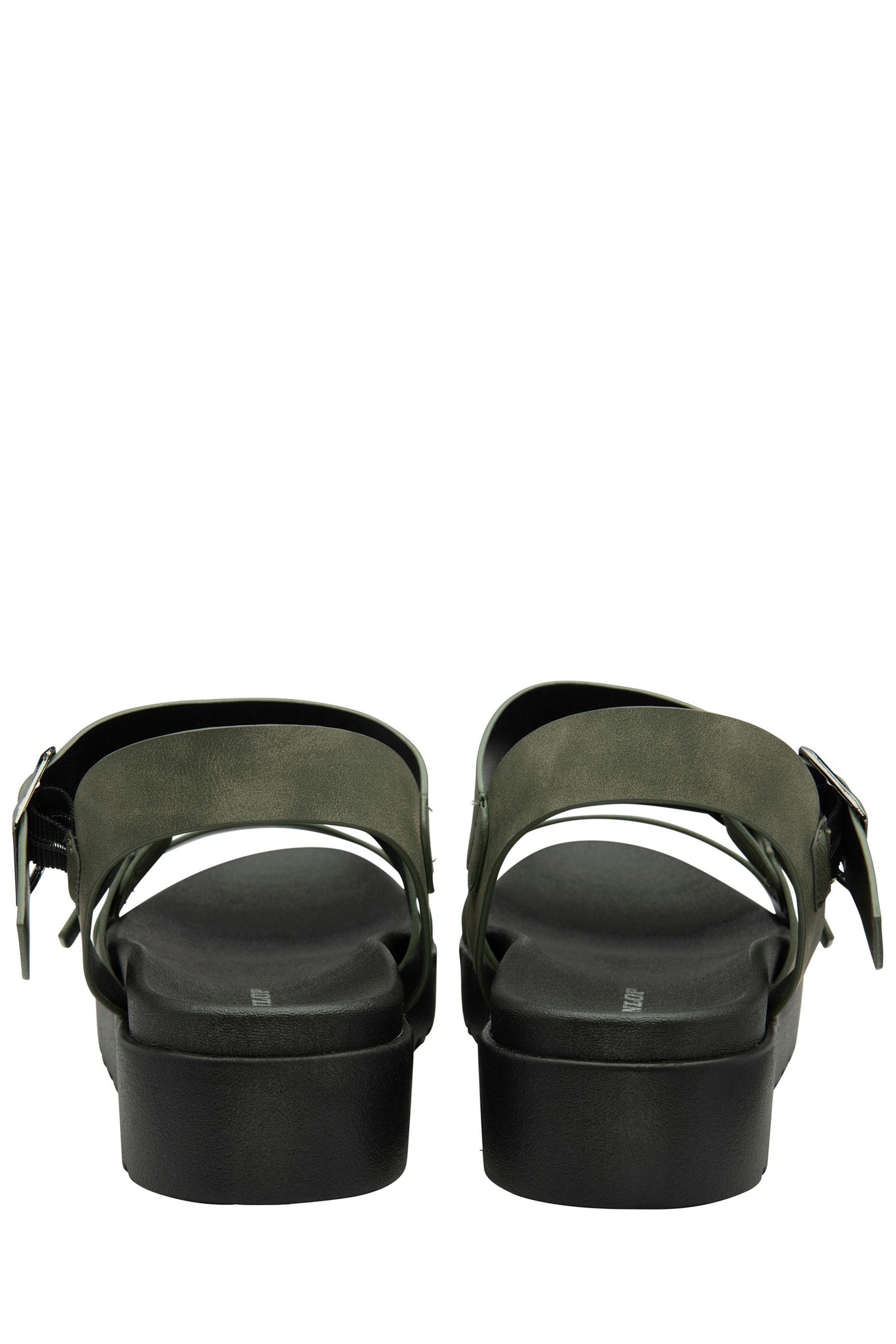 Dunlop Green Ladies Flatform Sandals - Image 2 of 4