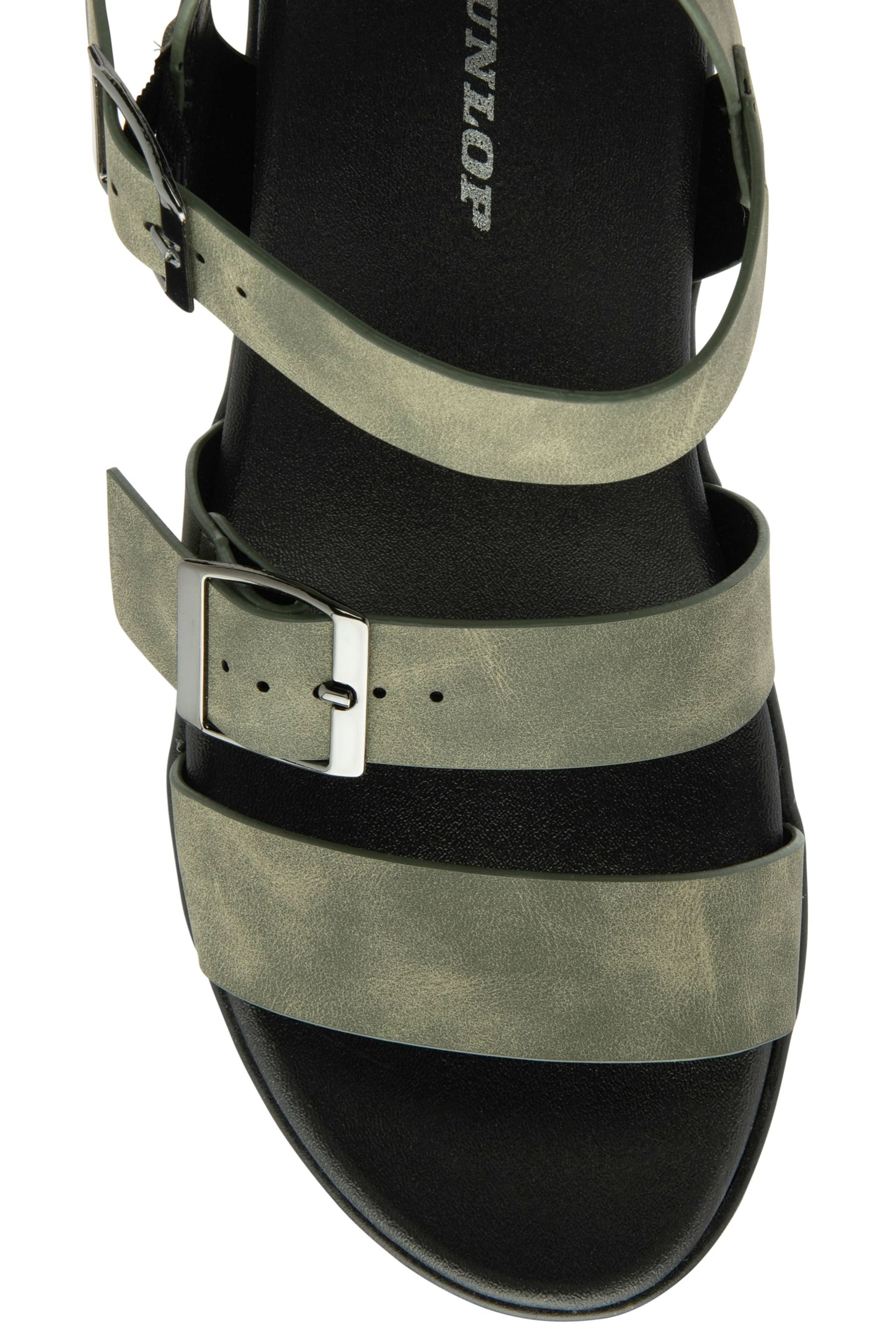 Dunlop Green Ladies Flatform Sandals - Image 4 of 4