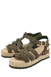 Dunlop Green Ladies Flatform Espadrille Sandals - Image 2 of 4