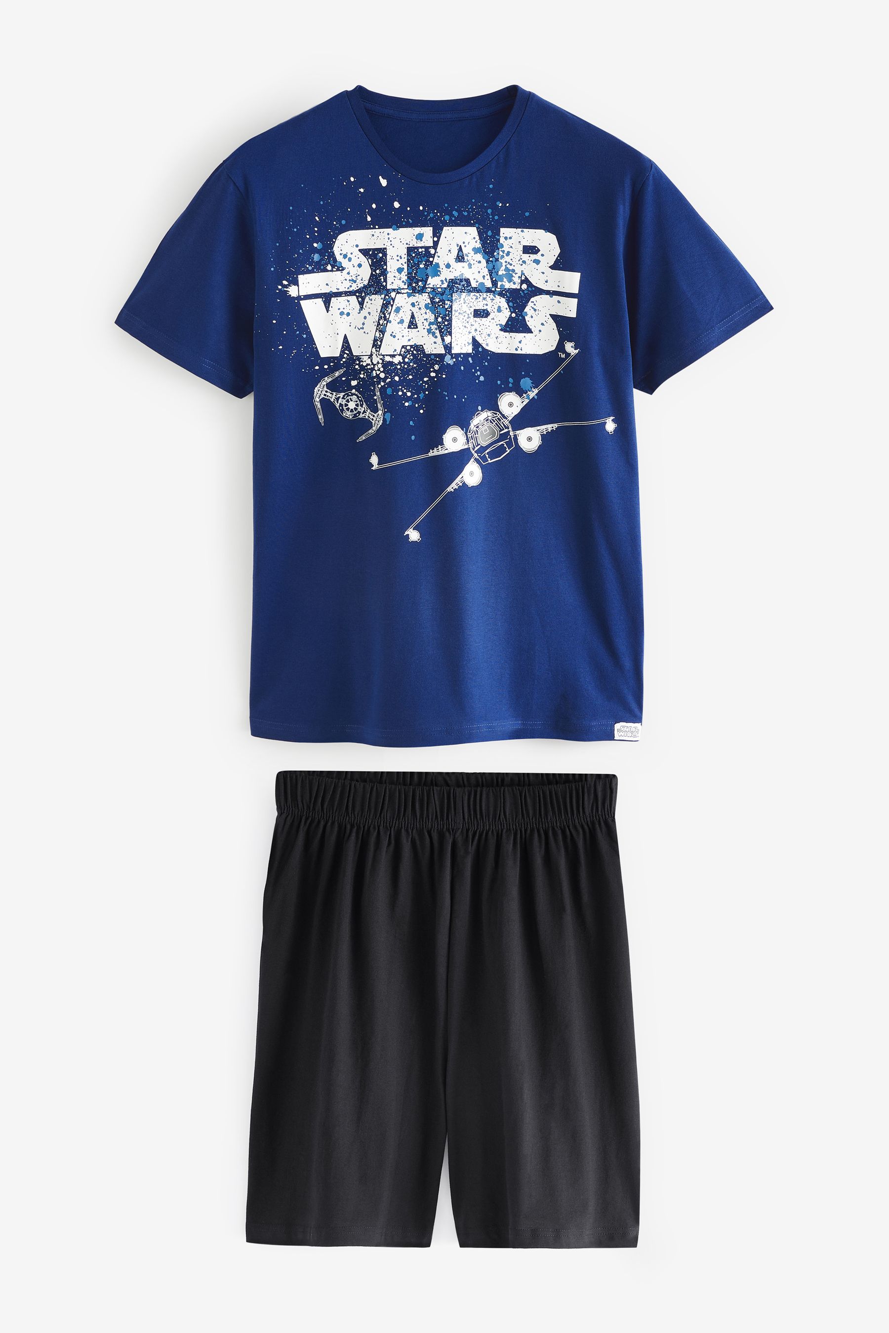 Buy Character Blue Star Wars Short 100 Cotton Pyjamas from the Next UK online shop