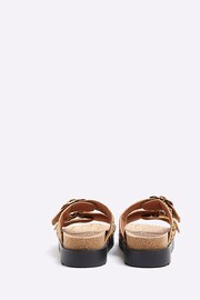 River Island Brown Leopard Double Buckle Sandals - Image 3 of 6