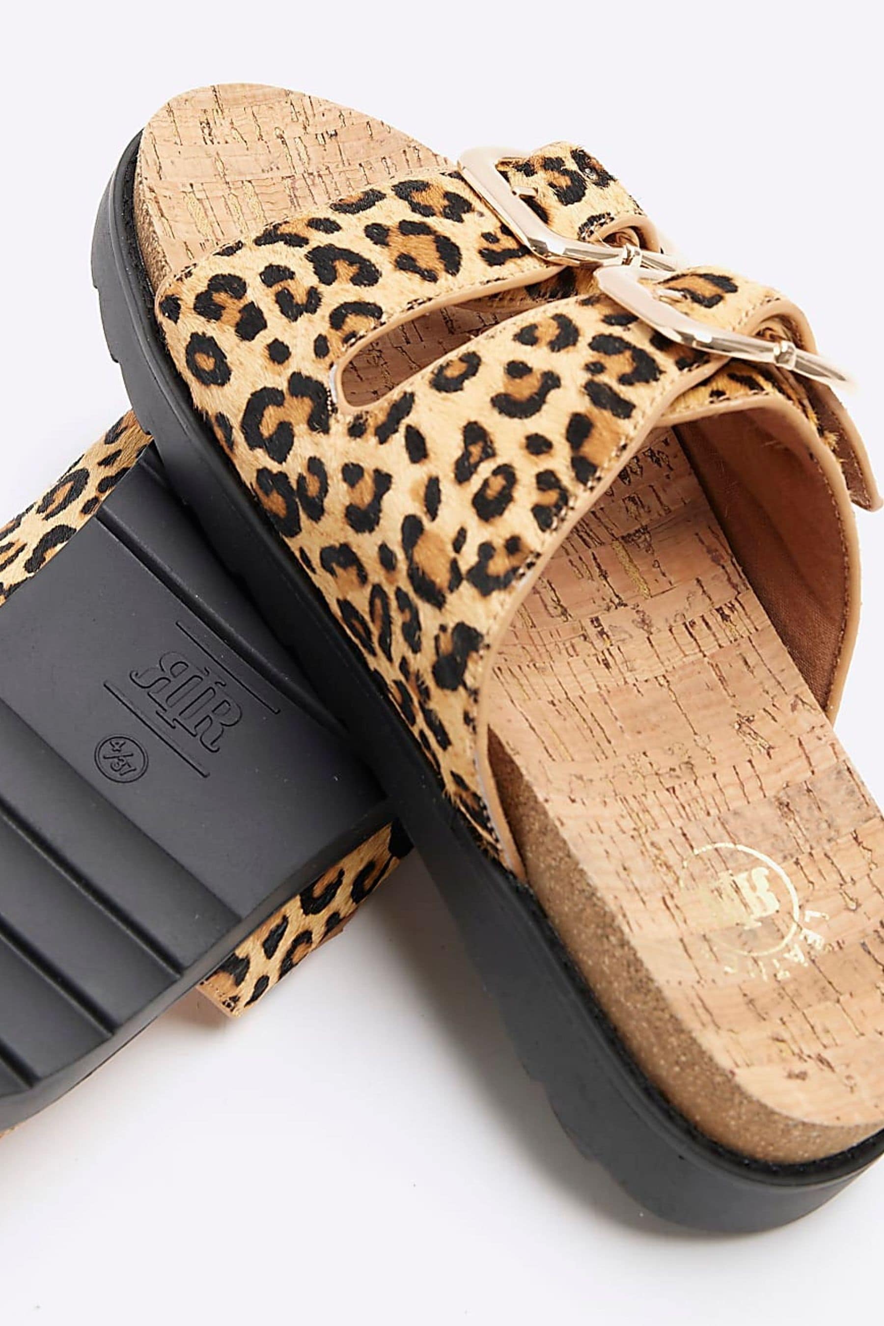 Leopard buckle sandals online