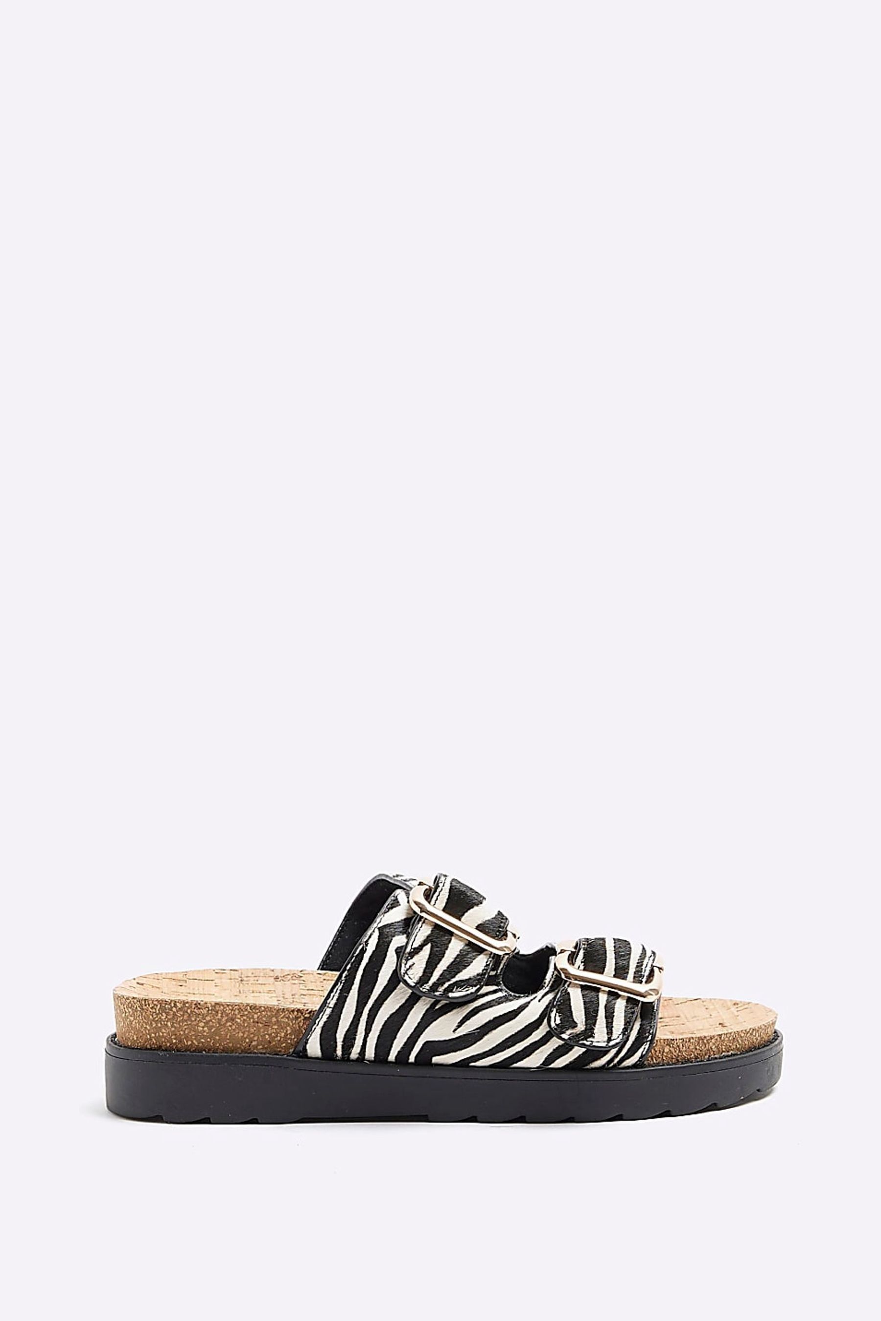 Leopard print double buckle sandals shop