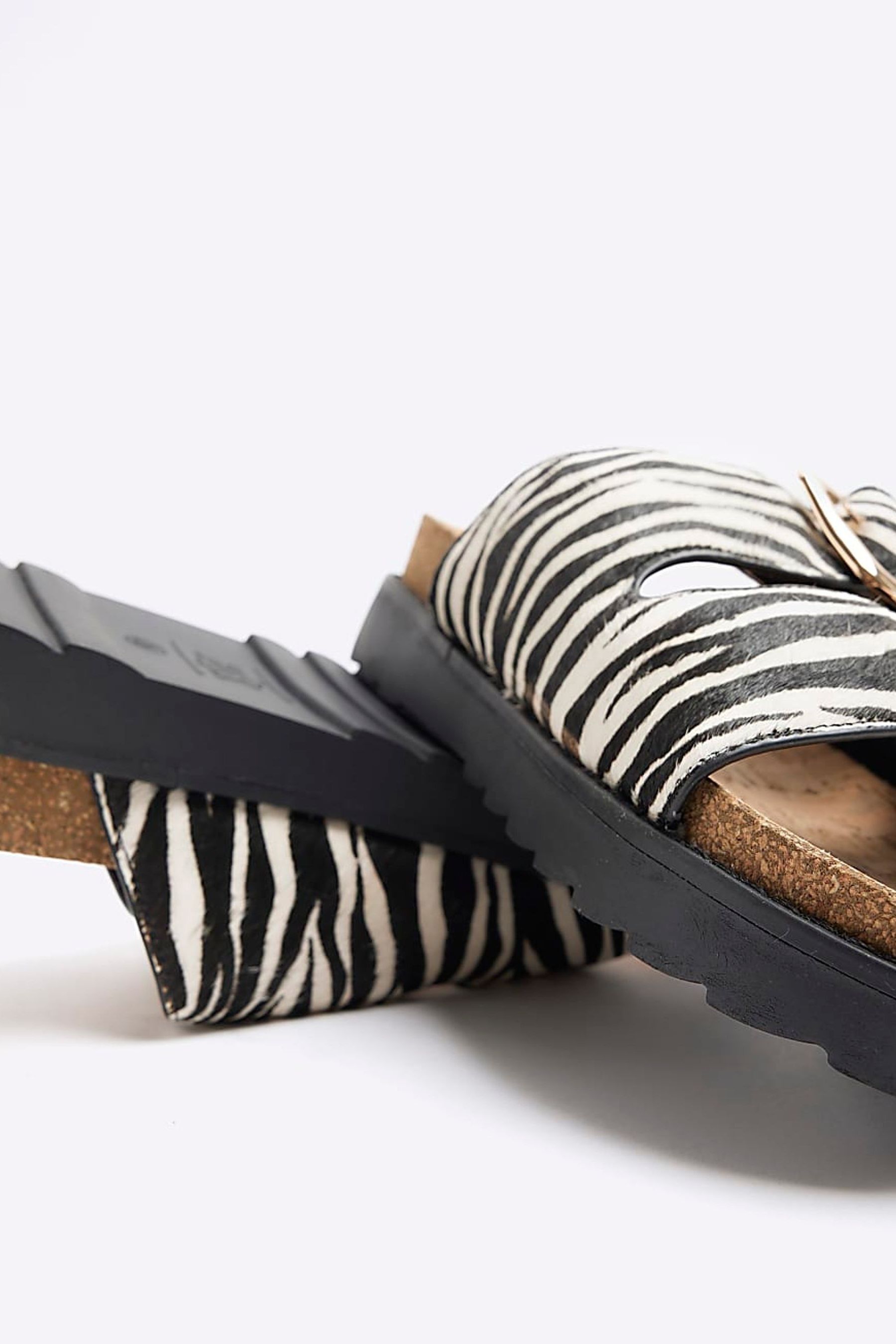 White leopard sandals on sale