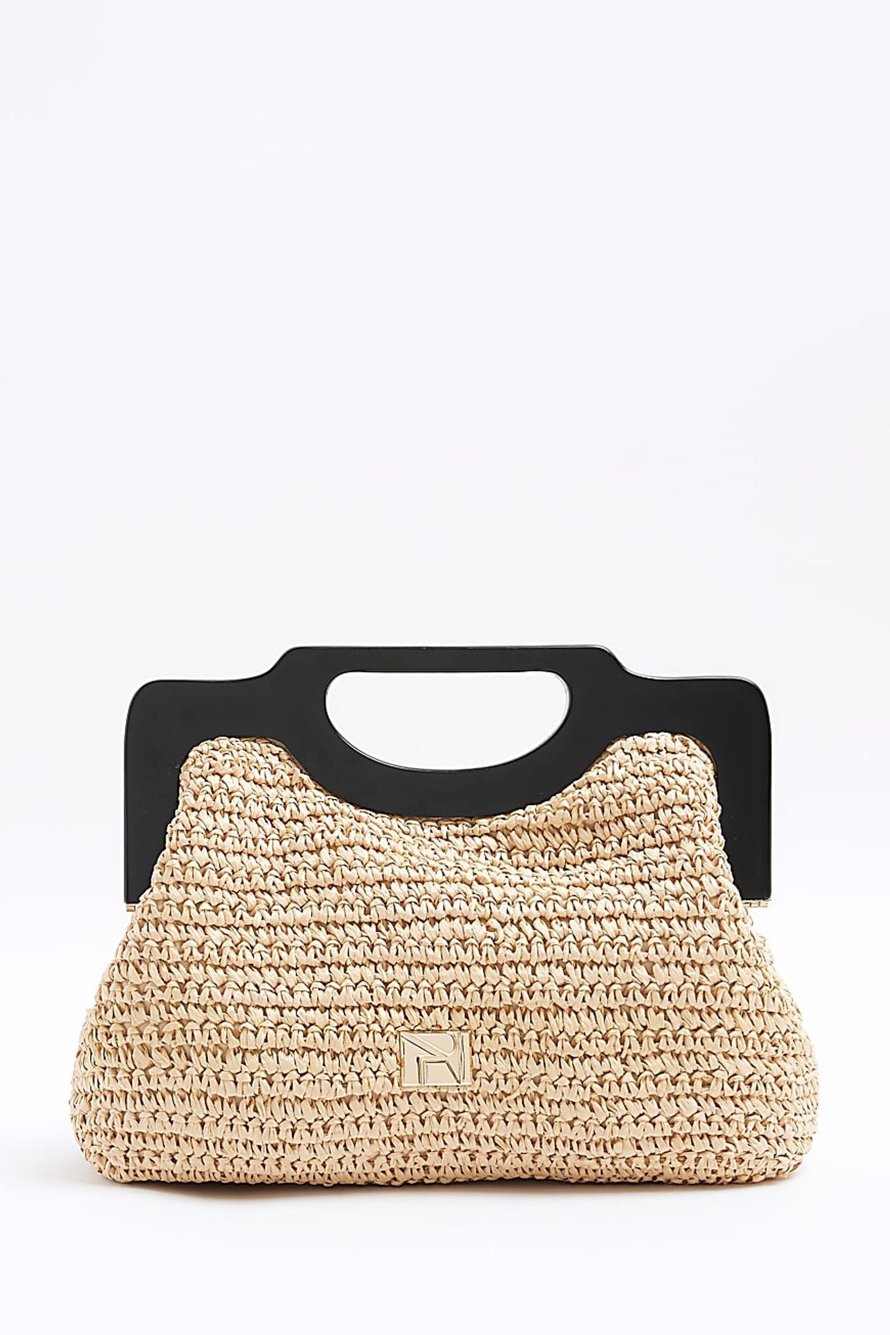 River island gold clutch bag clearance