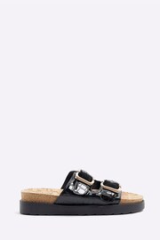 River Island Black Leopard Double Buckle Sandals - Image 2 of 6