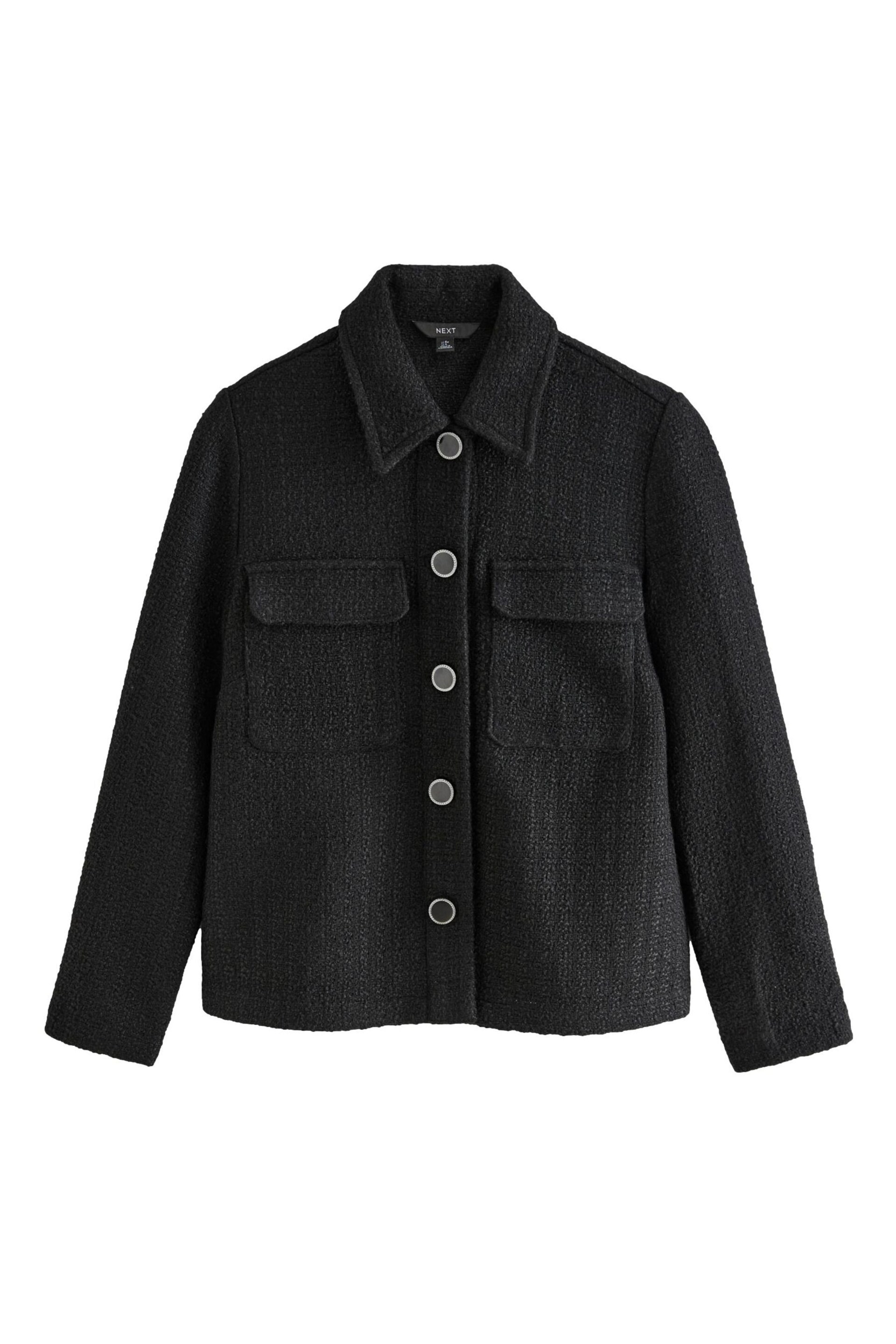 Black Boucle Shacket - Image 5 of 6