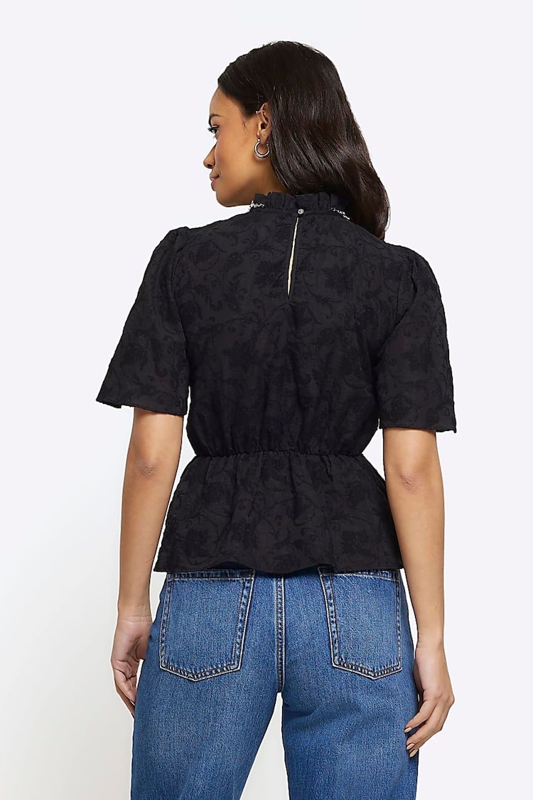 River Island Black High Neck Blouse - Image 2 of 6