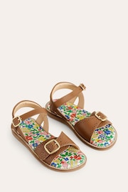 Boden Brown Leather Buckle Sandals - Image 2 of 3