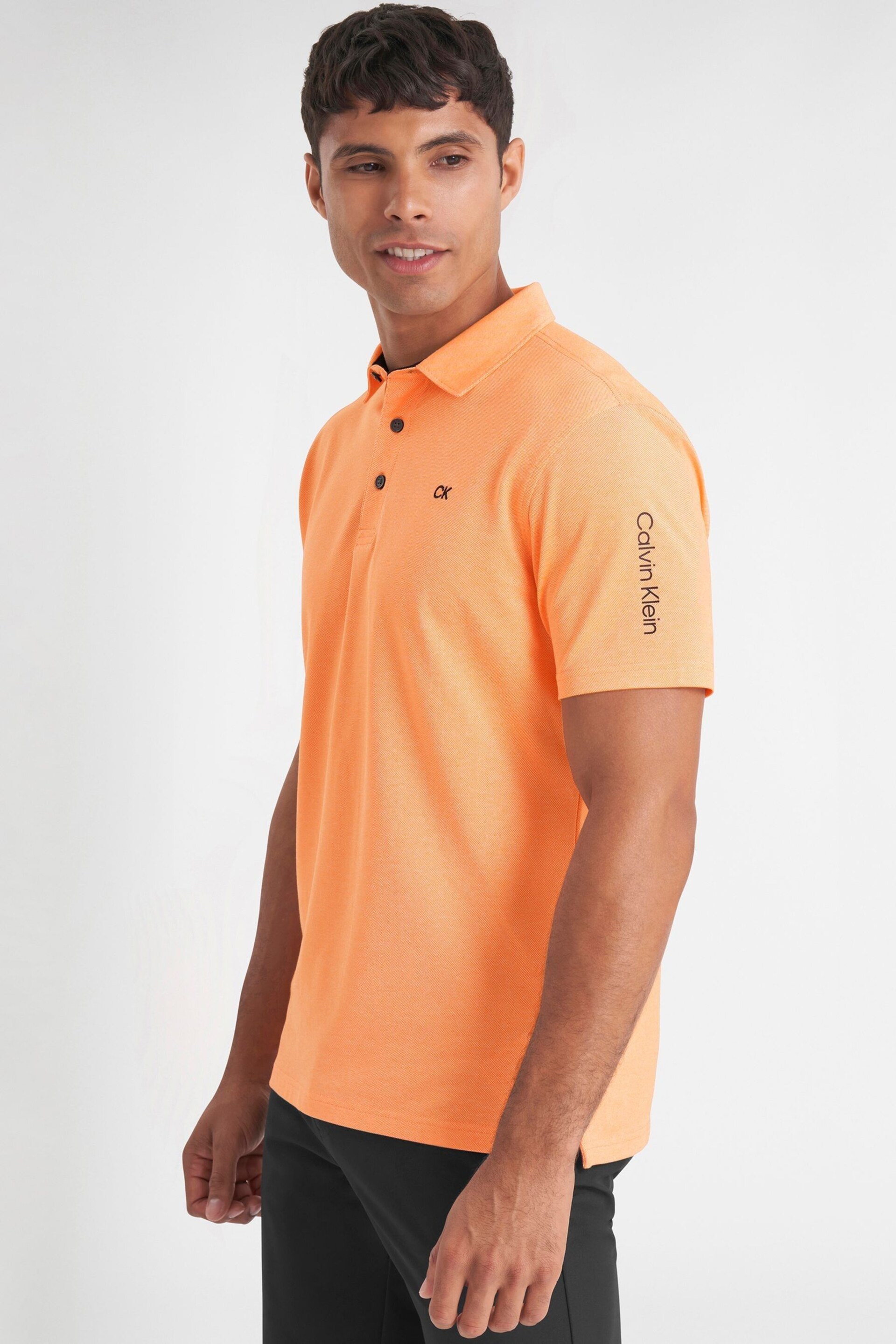 Calvin Klein Orange Golf Uni Polo Shirt - Image 4 of 9