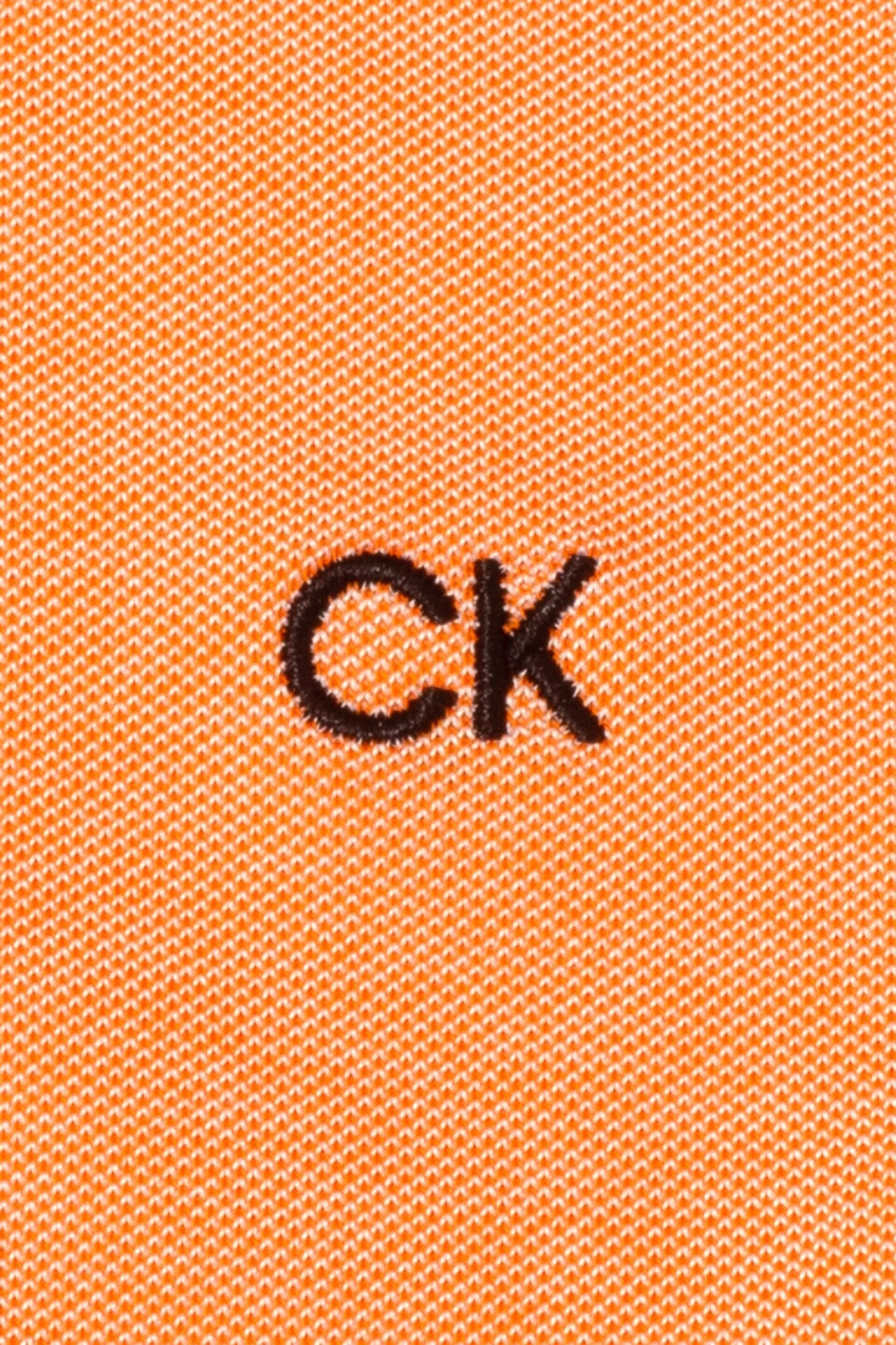 Calvin Klein Orange Golf Uni Polo Shirt - Image 9 of 9