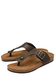 Dunlop Brown Toe Post Mens Sandals - Image 1 of 3