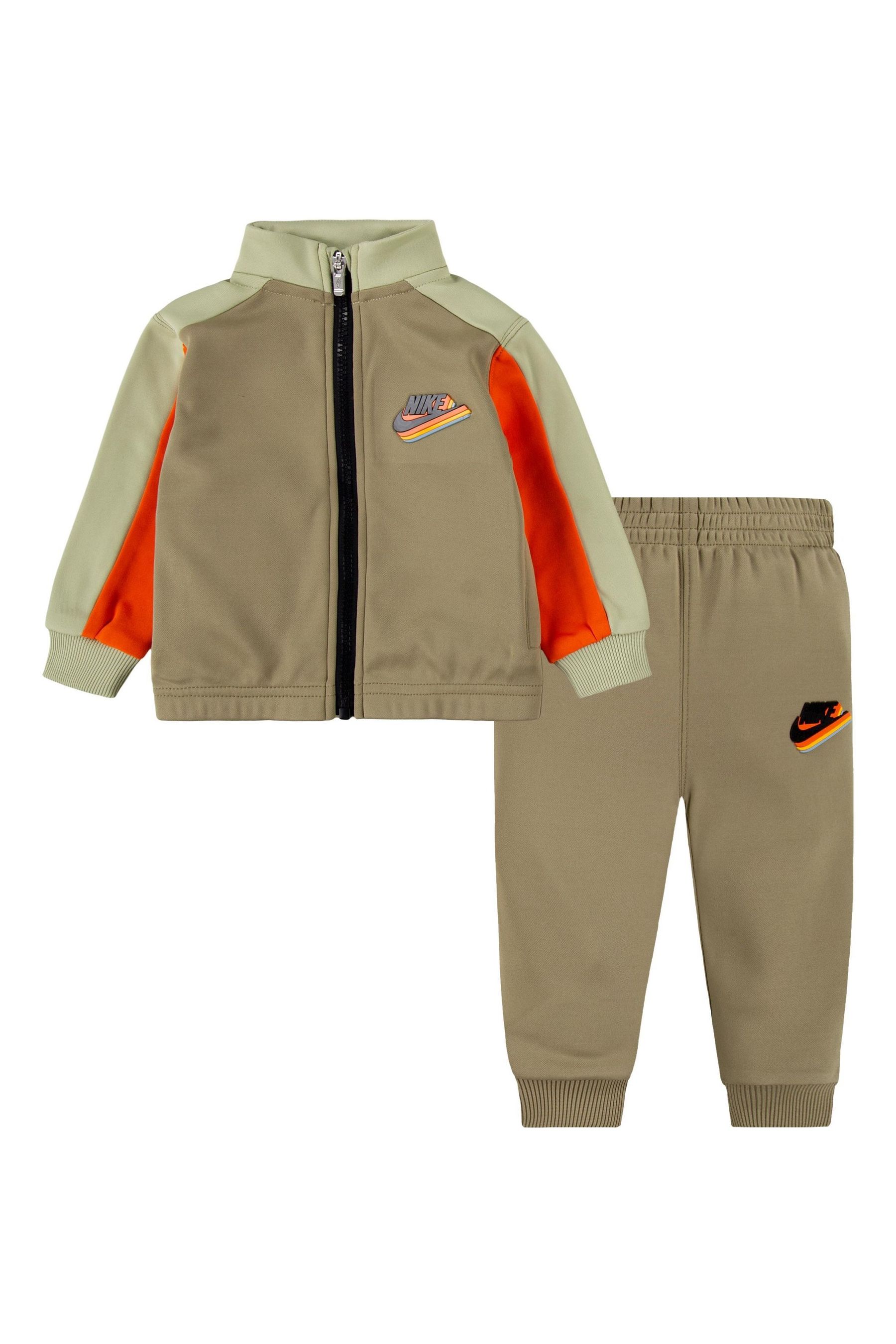 Buy Nike Green Little Kids Reimagine Poly Tracksuit from Next Luxembourg