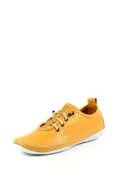 Lunar Yellow Abbie Mustard Lea Plimsoll Shoes - Image 2 of 2