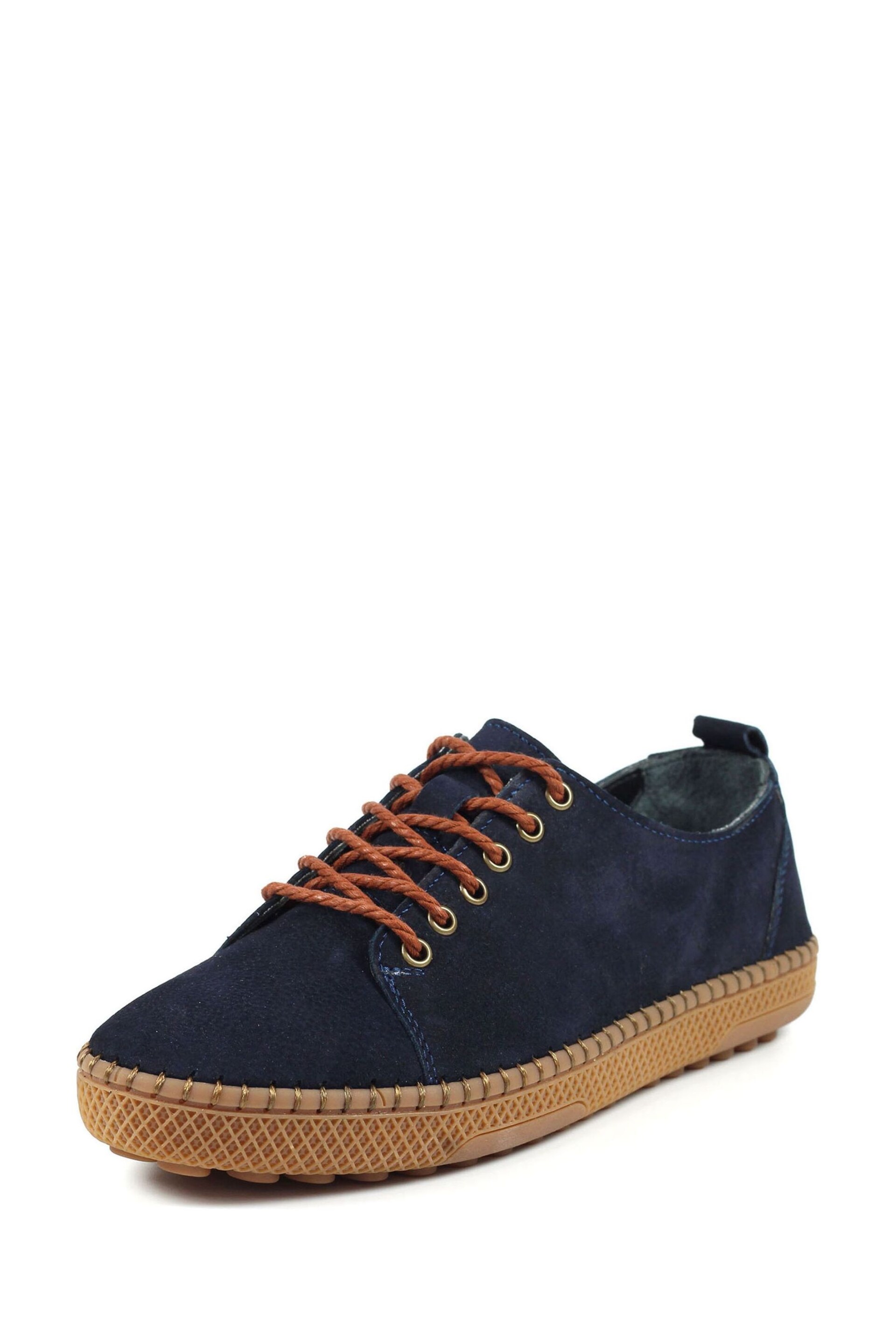 Lunar Blue Lazy Dogz Salvador Navy Suede Shoes - Image 3 of 8