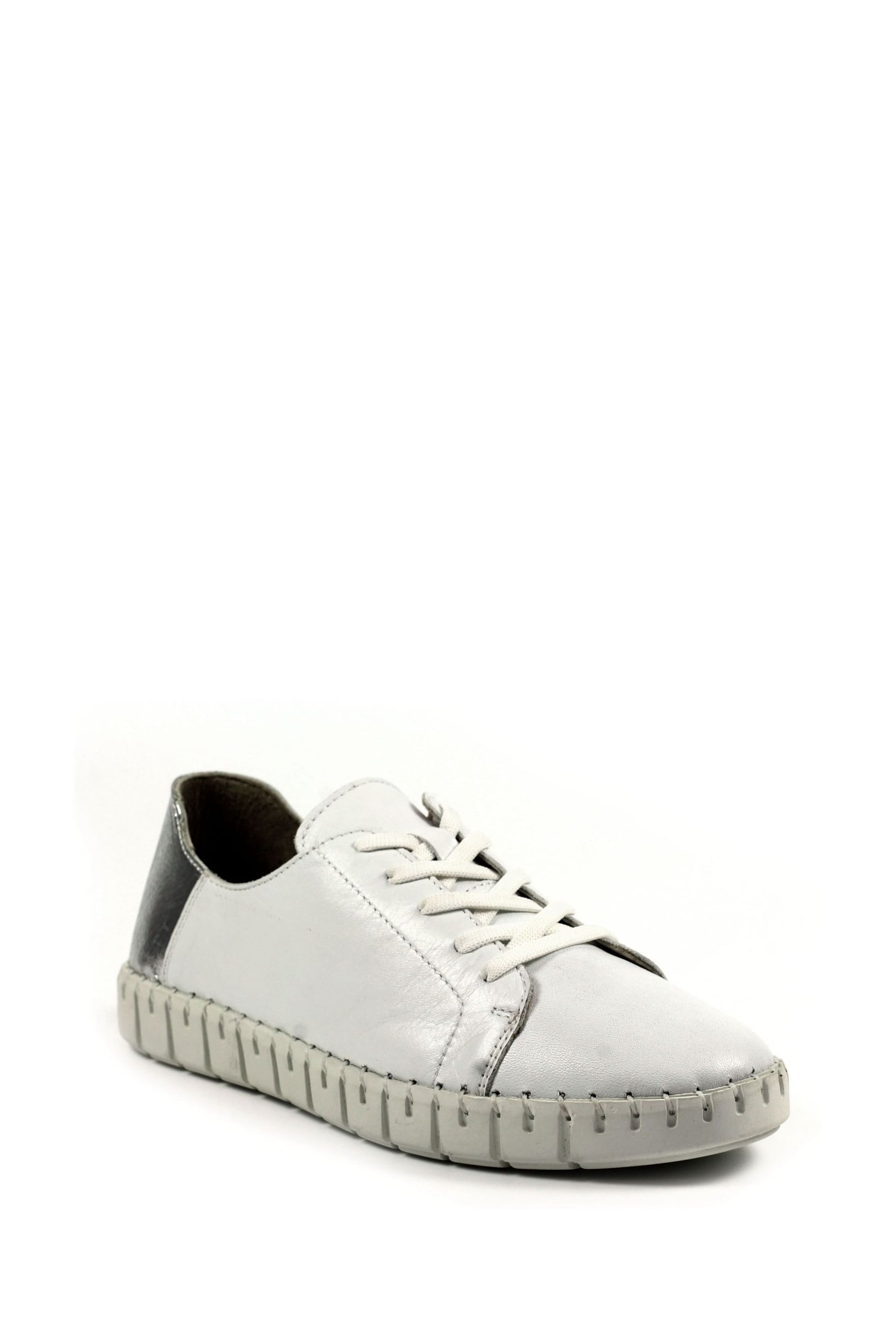 Lunar Kiera Silver Lea. Trainers - Image 1 of 5