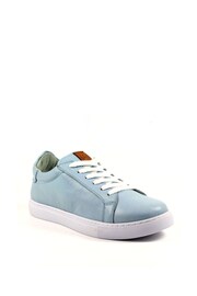 Lunar Blue Lazy Dogz Piper Lt Blue Lea. Trainers - Image 3 of 7