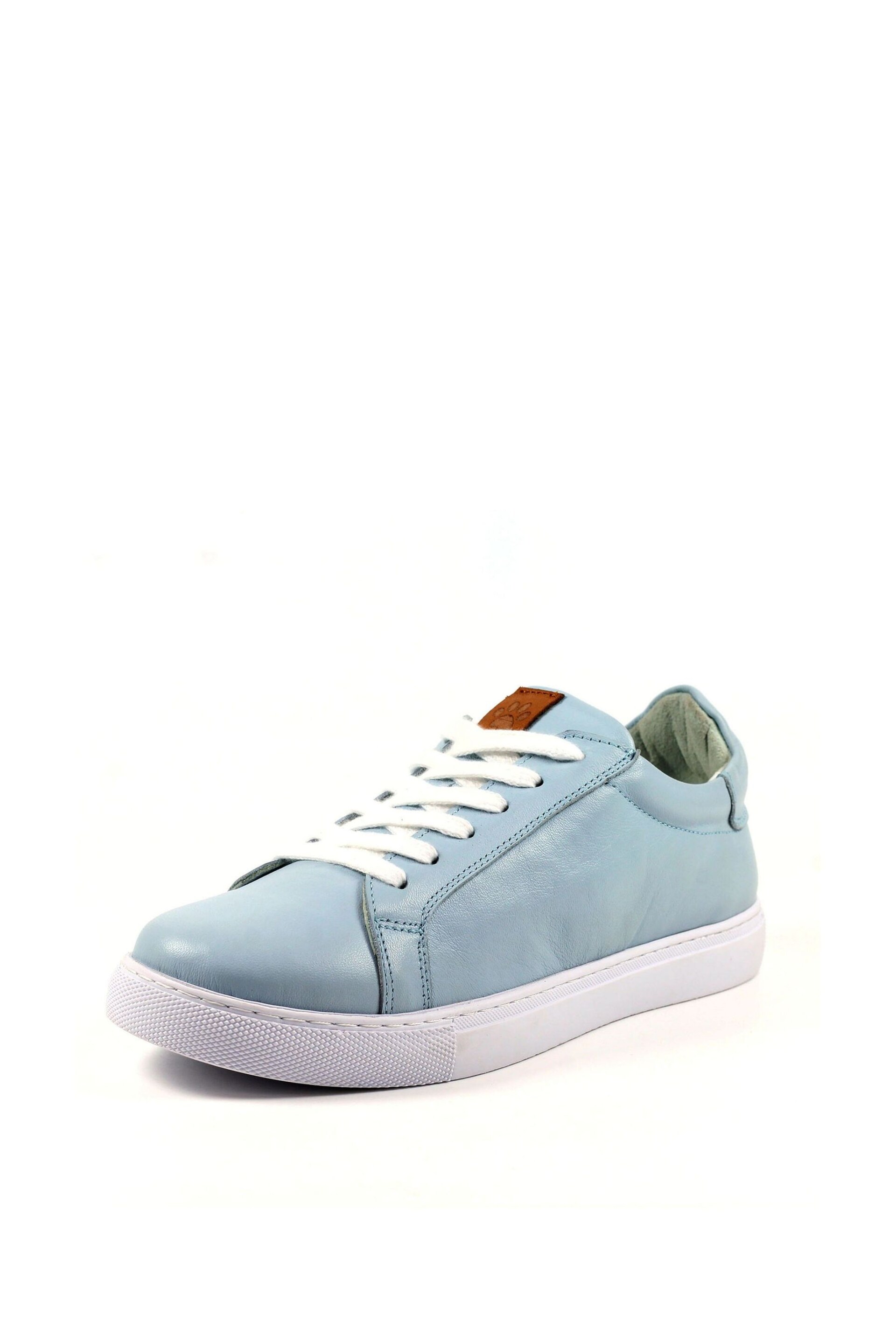 Lunar Blue Lazy Dogz Piper Lt Blue Lea. Trainers - Image 4 of 7