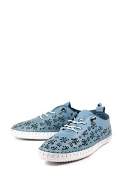 Lunar Bamburgh Leather Plimsoll Shoes - Image 6 of 8
