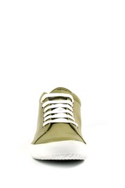 Lunar Green Carrick II Khaki Lea. Trainers - Image 4 of 6