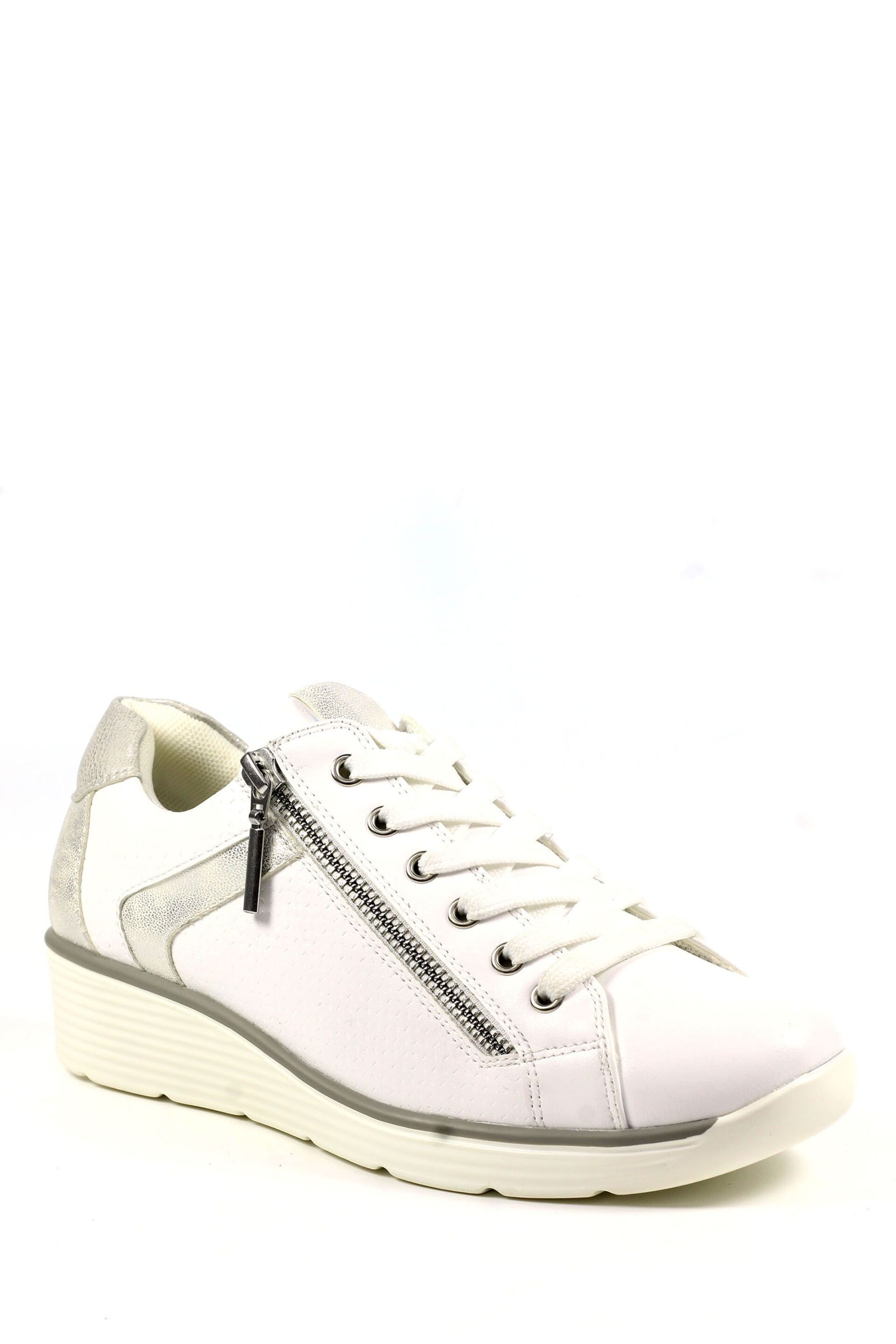 Lunar Lester White Trainers - Image 1 of 7