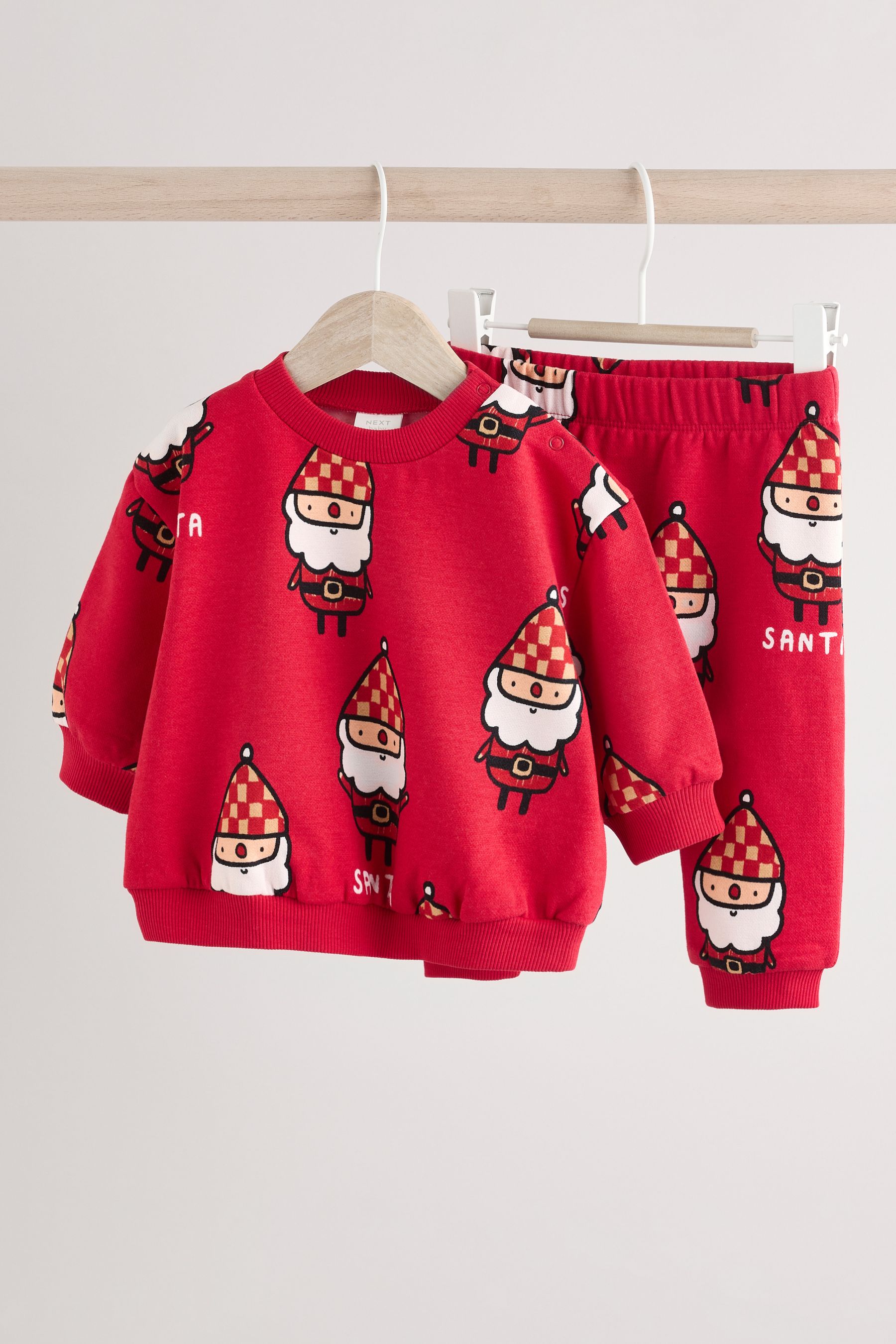 Buy Red Santa Baby Christmas Cosy Sweatshirt and Joggers Set 0mths 2yrs from Next Ireland