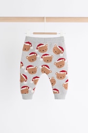 Сірий ведмідь - Christmas Knitted Jumper and Leggings Baby Set (0mths-2yrs) - Image 6 of 15